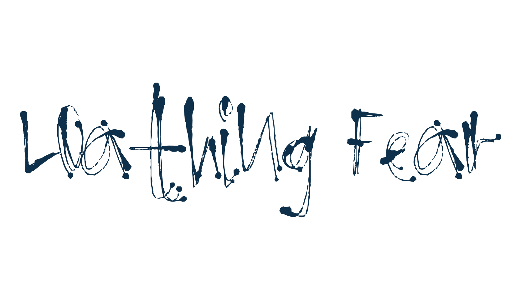 Loathing Fear, trash font preview