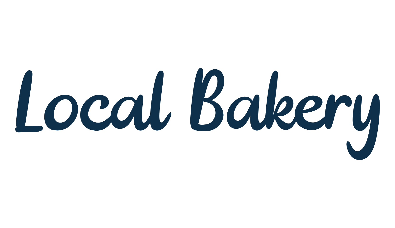 Local Bakery, various font preview