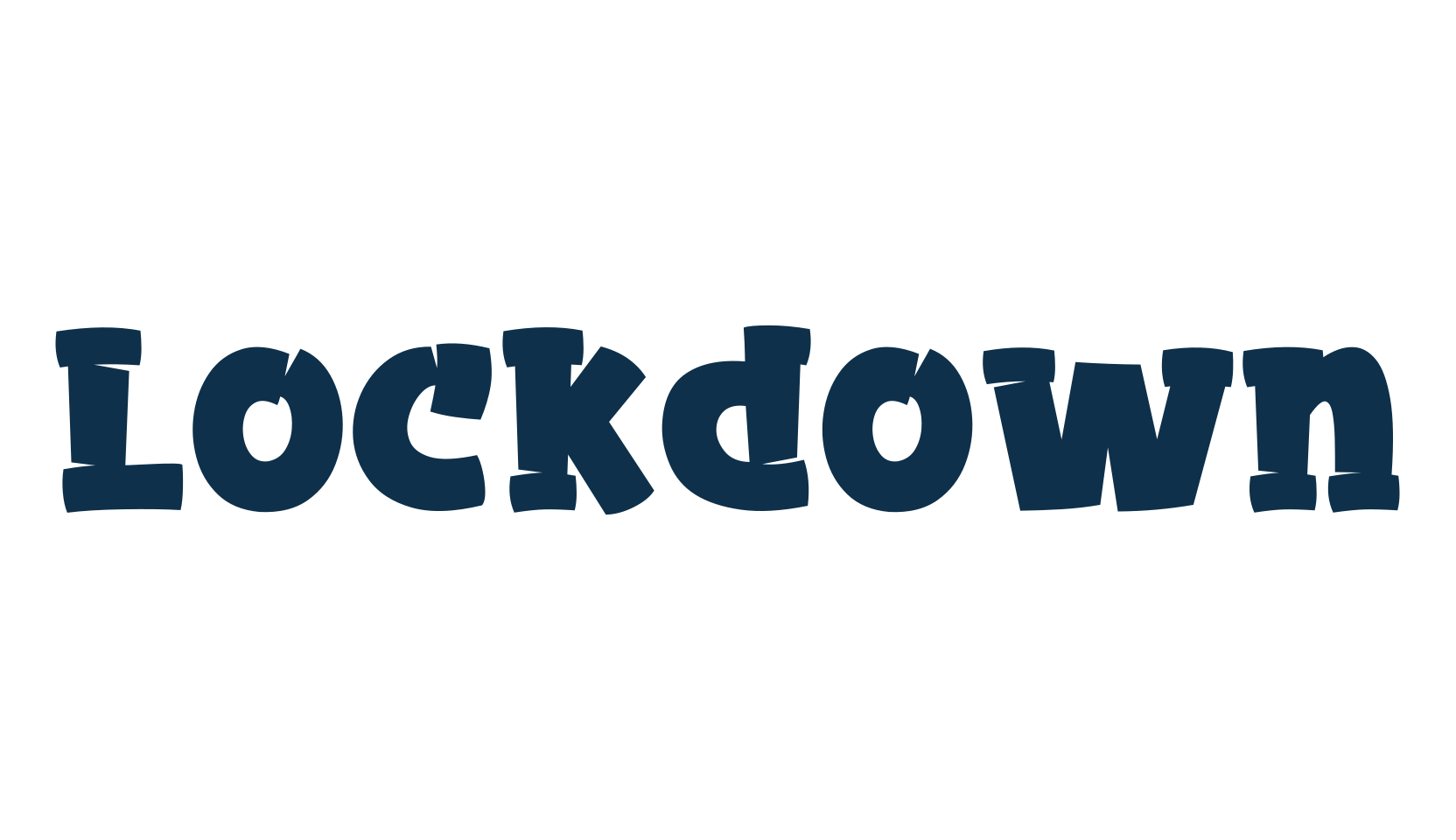 Lockdown, cartoon font preview