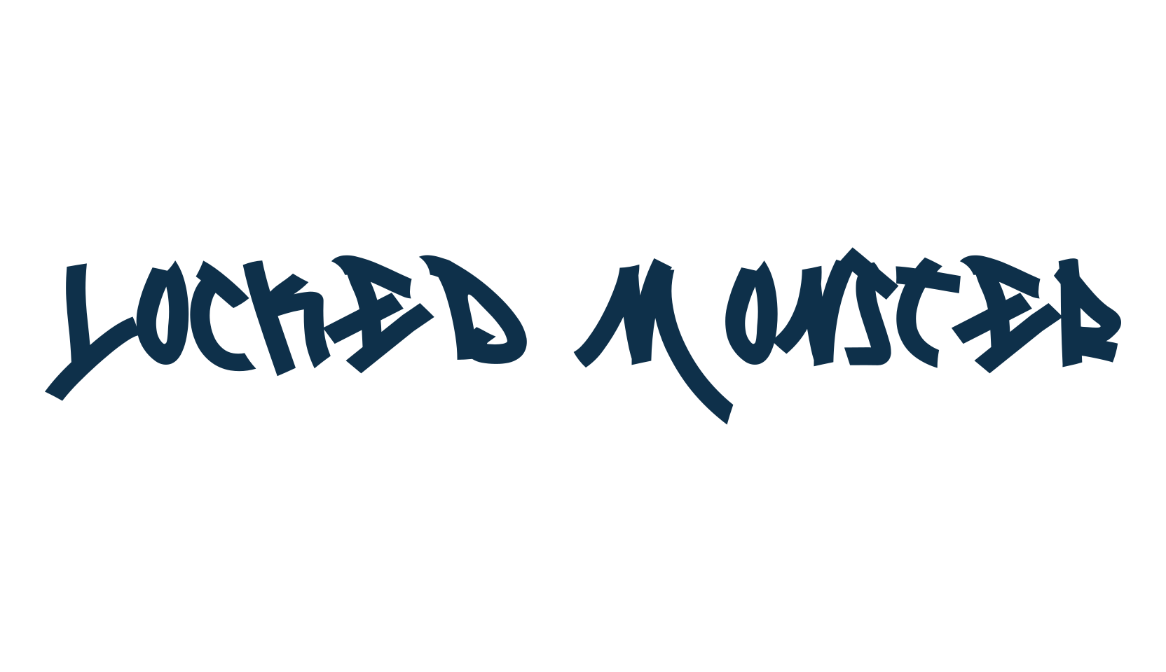 Locked Monster, script graffiti fancy decorative calligraphy font preview