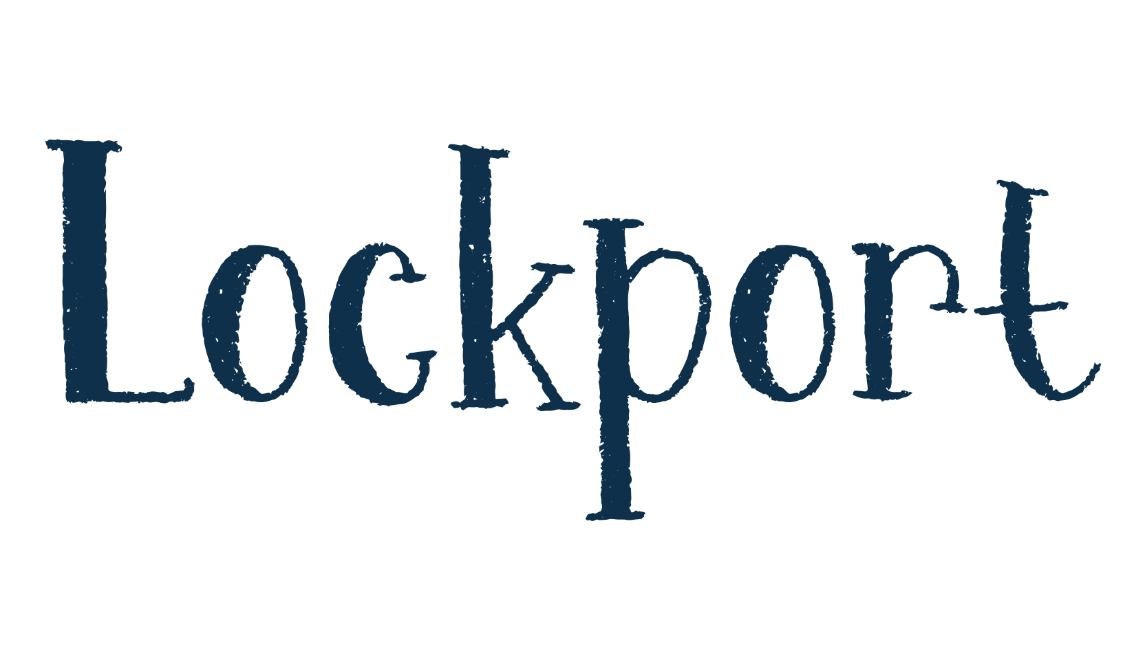 Lockport, eroded font preview
