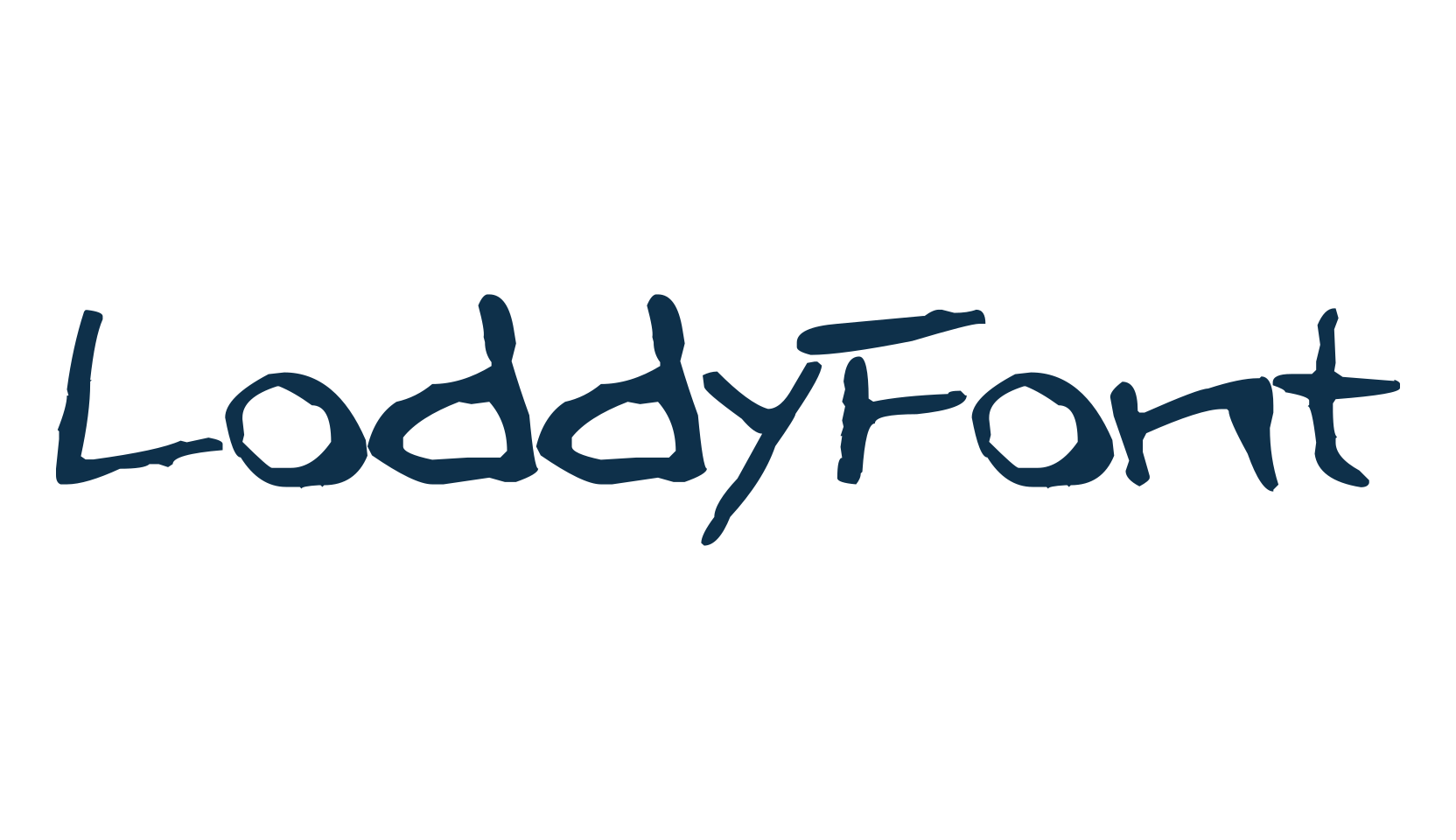 LoddyFont, script handwritten fancy decorative calligraphy font preview