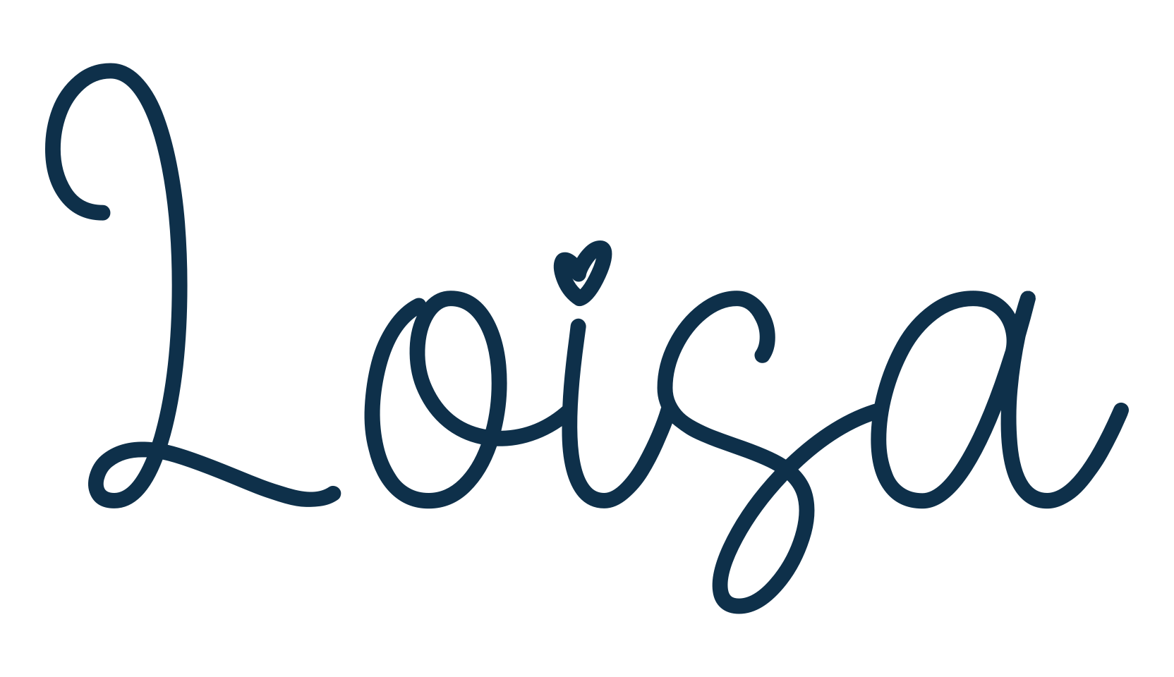 Loisa, handwriting font preview