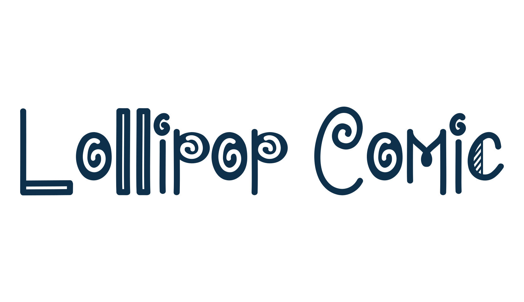 Lollipop Comic, curly font preview