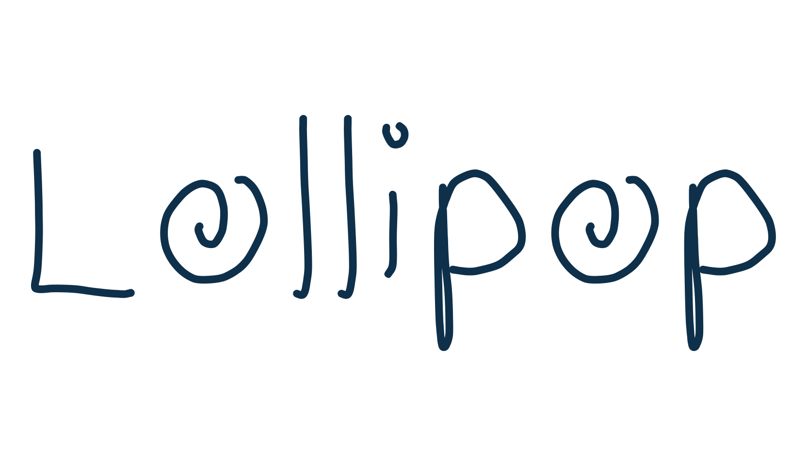 Lollipop, handwriting font preview
