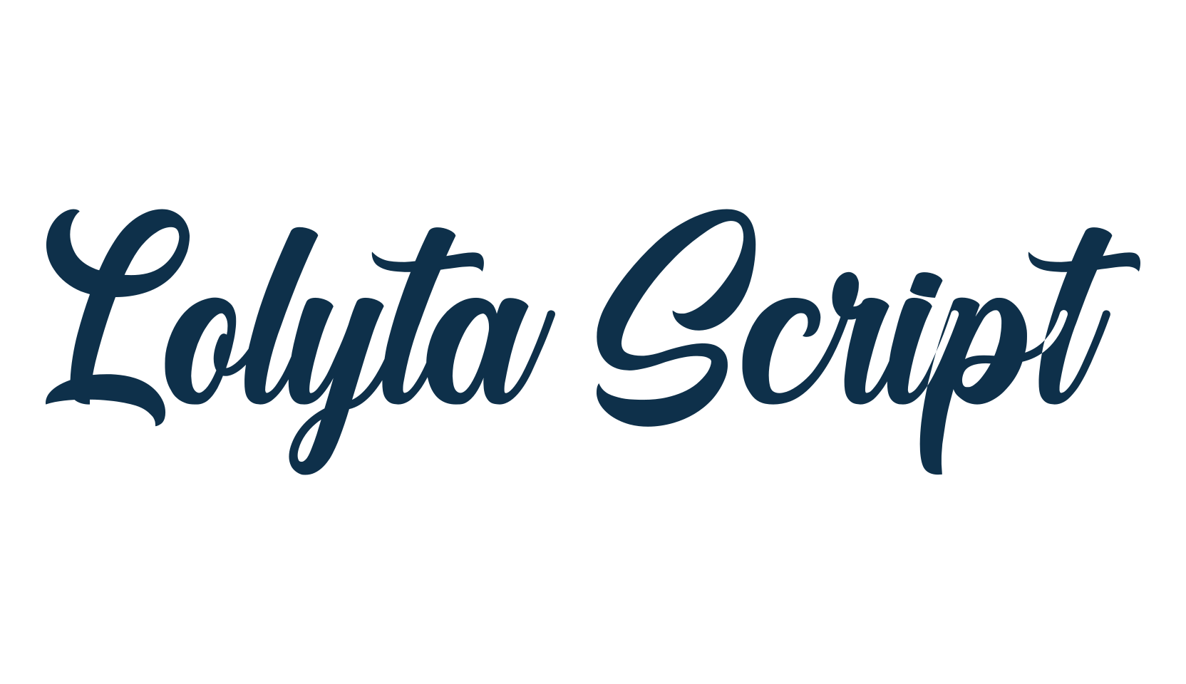 Lolyta Script, calligraphy font preview