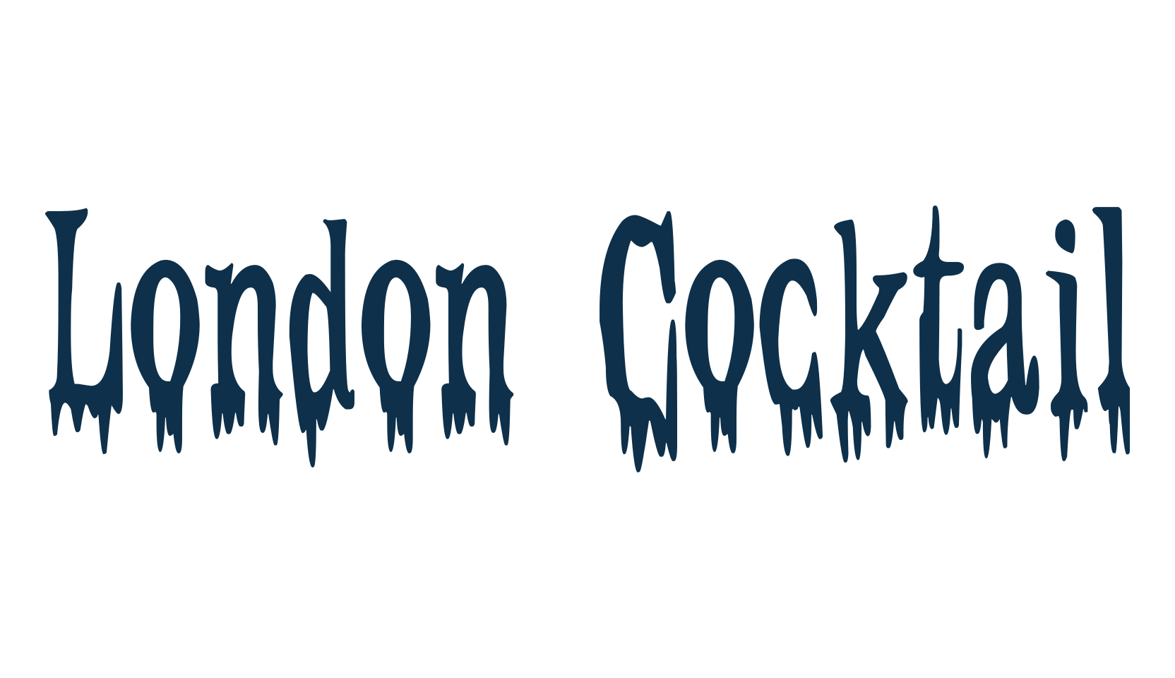 London Cocktail, holiday halloween fancy decorative horror font preview