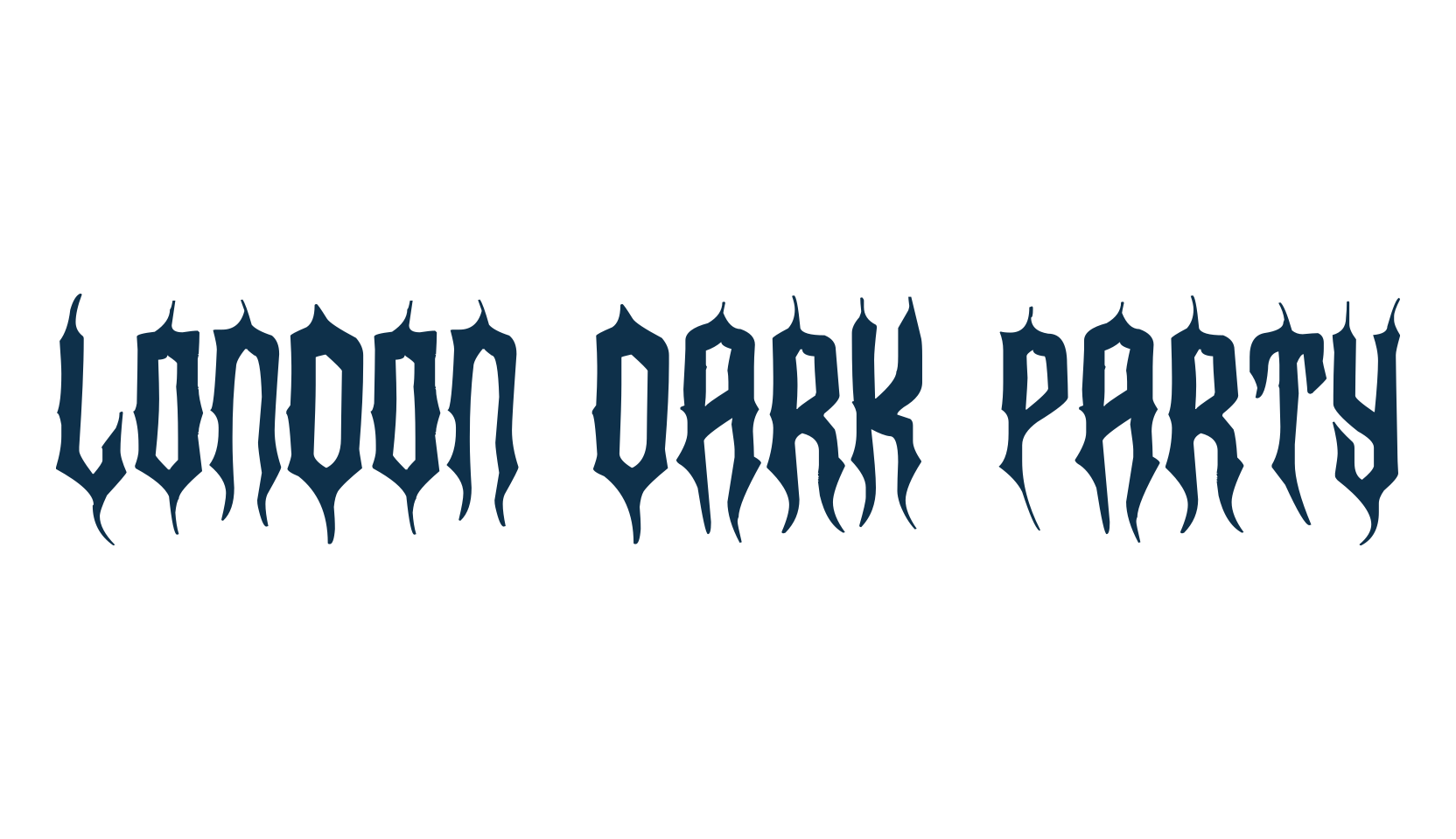 London Dark Party, modern font preview