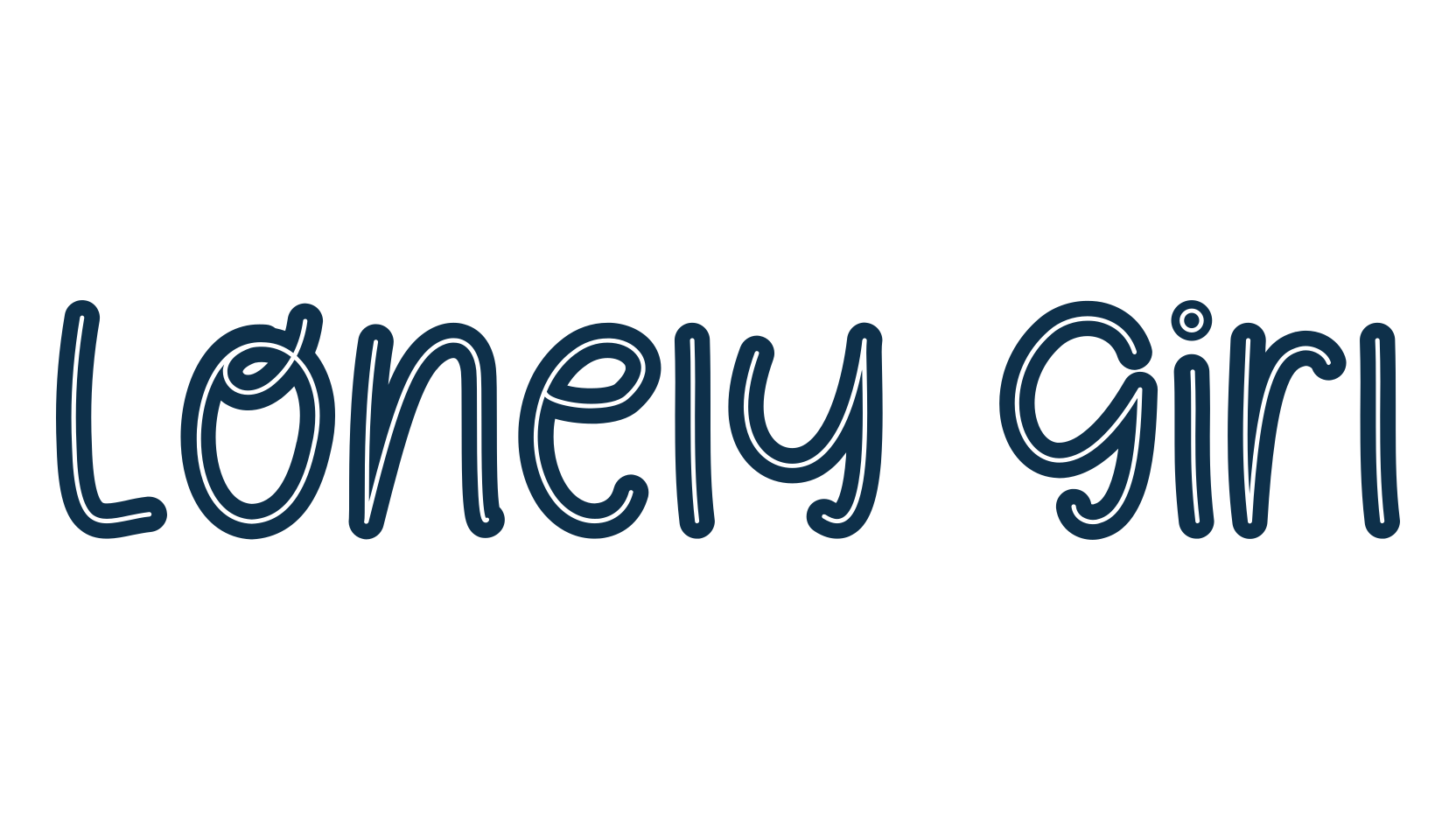 Lonely Girl, fancy decorative font preview