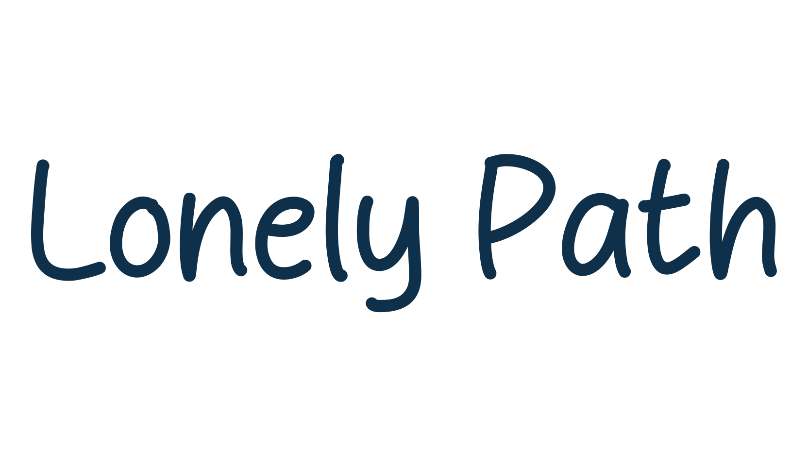 Lonely Path, handwriting font preview