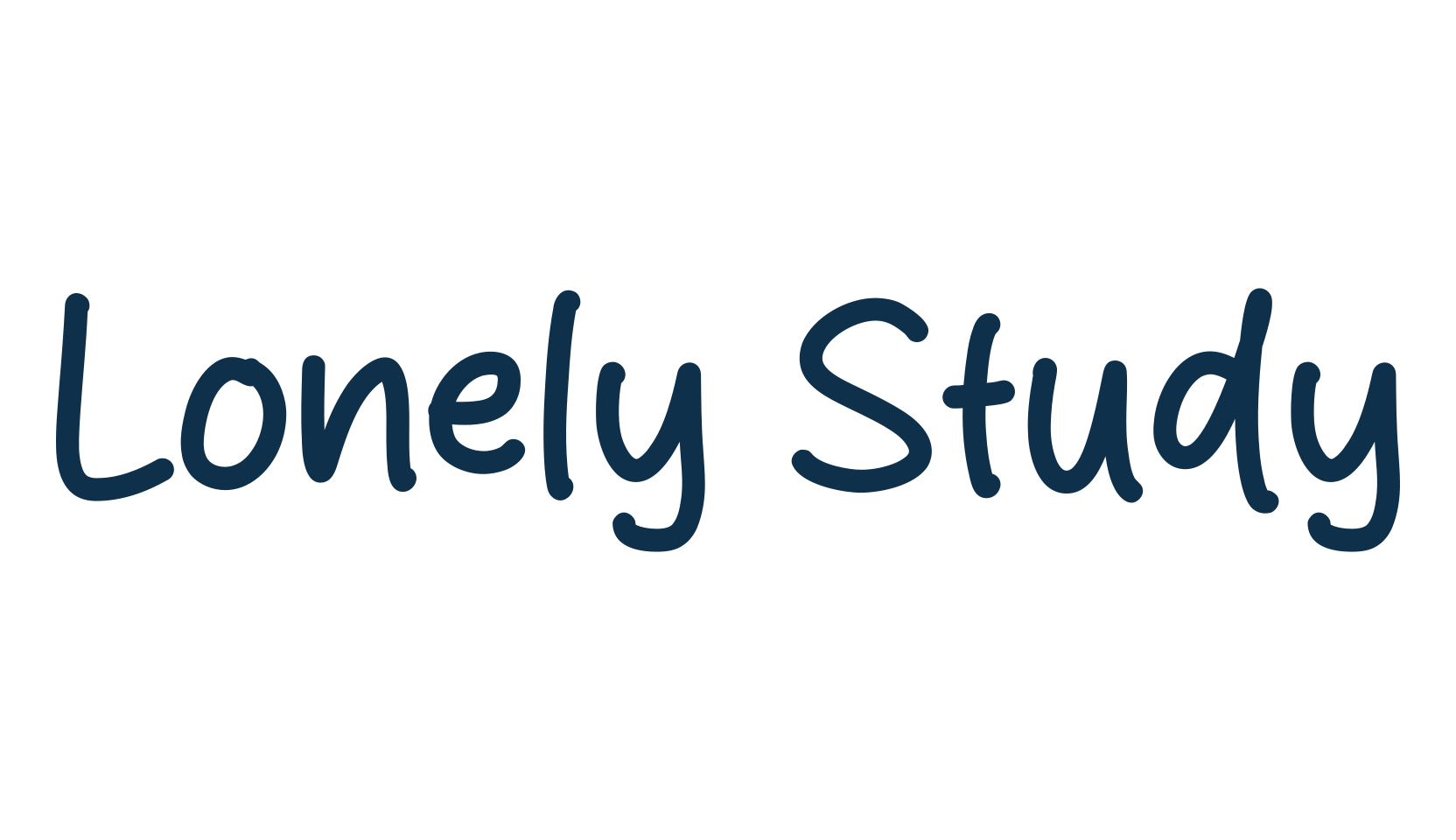 Lonely Study, handwriting font preview