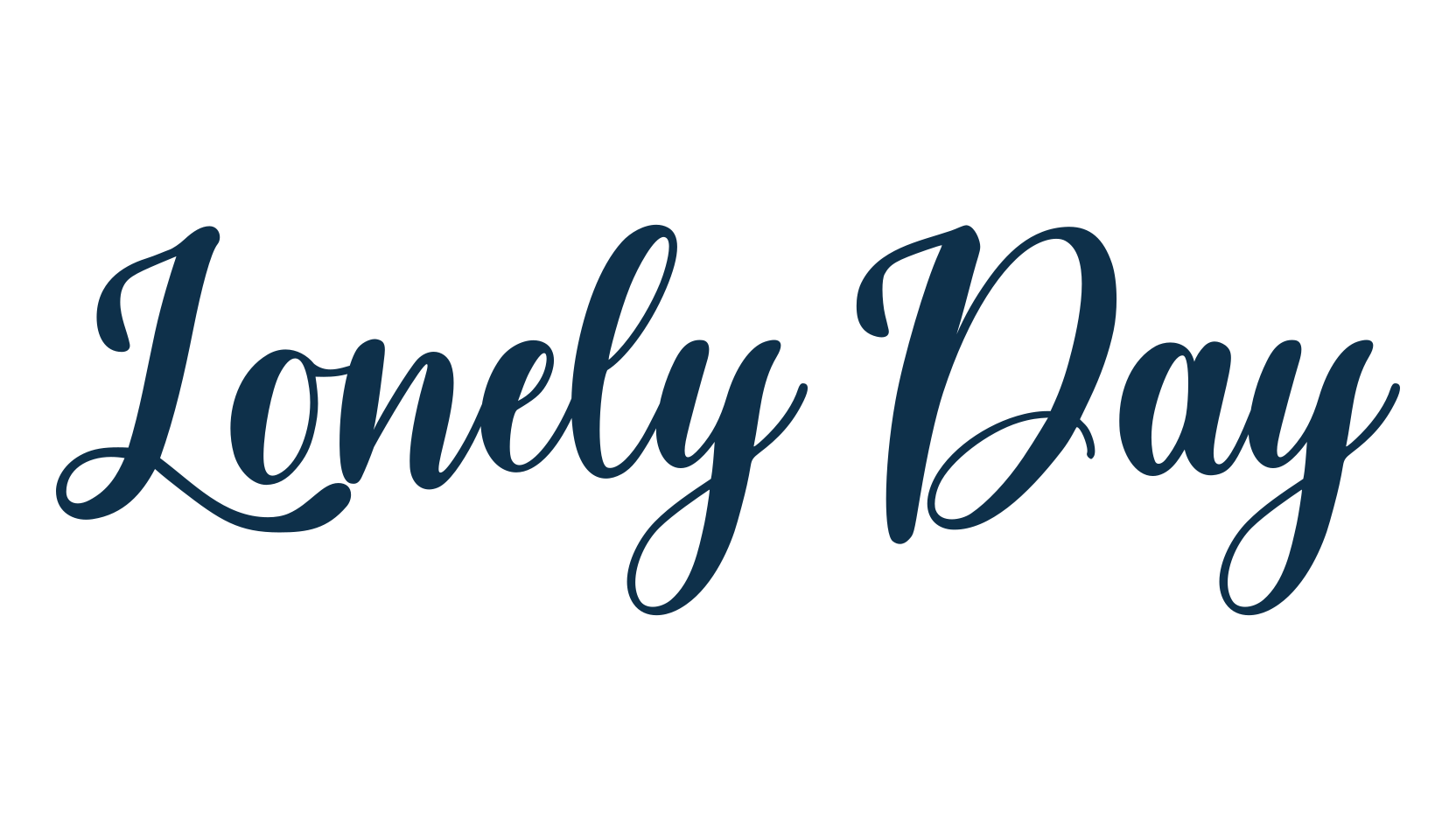 Lonely Day, calligraphy font preview