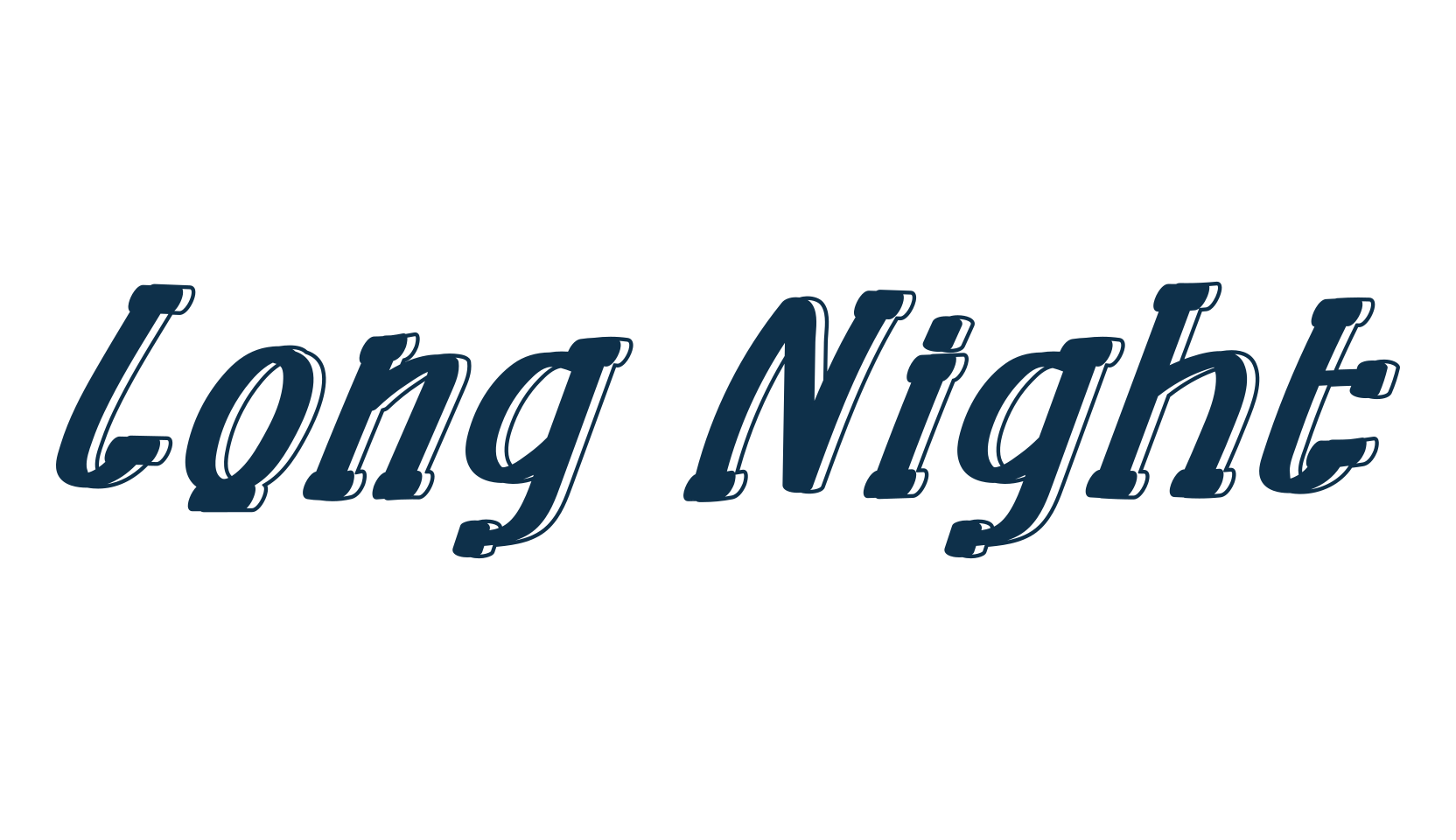 Long Night, fancy various decorative font preview