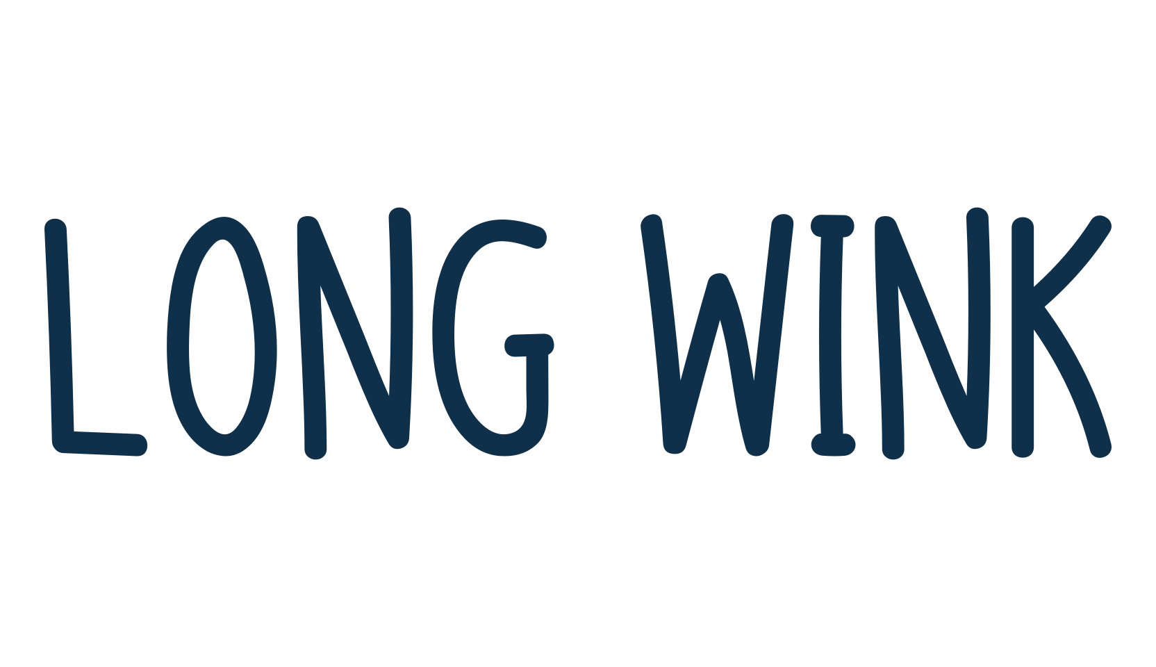 Long Wink, handwriting font preview