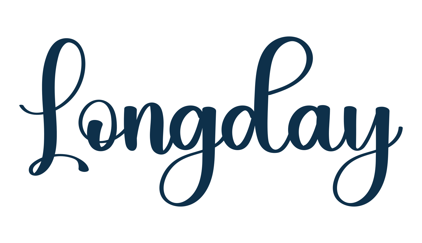Longday, script handwritten fancy decorative calligraphy font preview