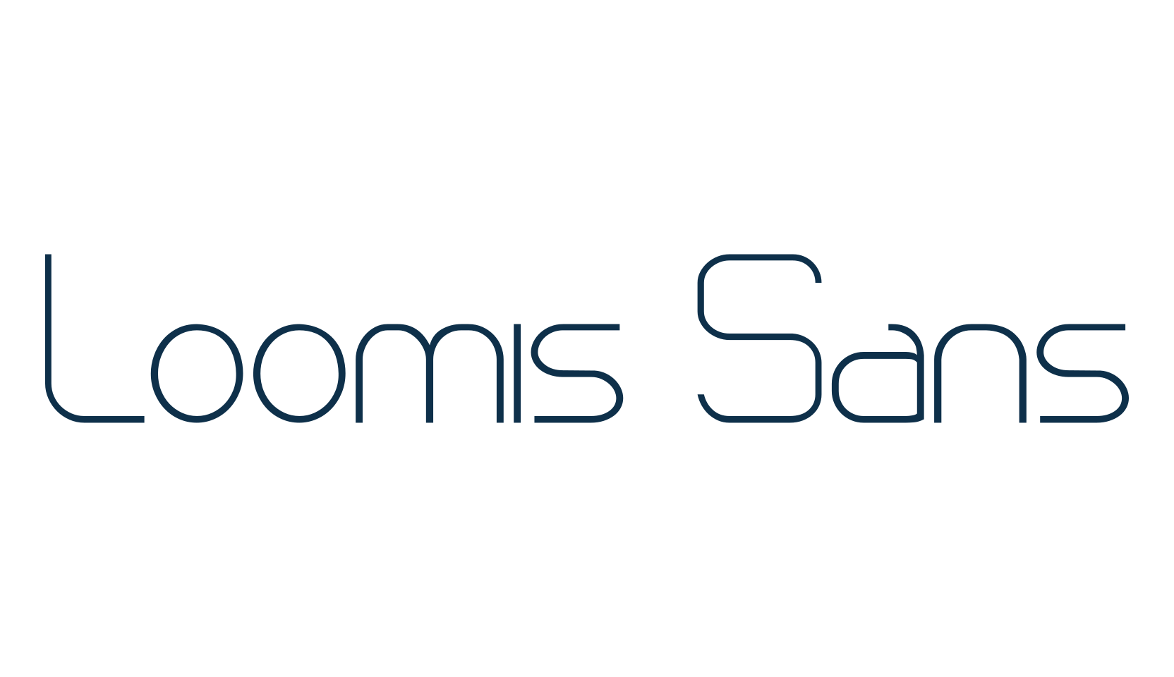 Loomis Sans, fancy various techno sci-fi font preview