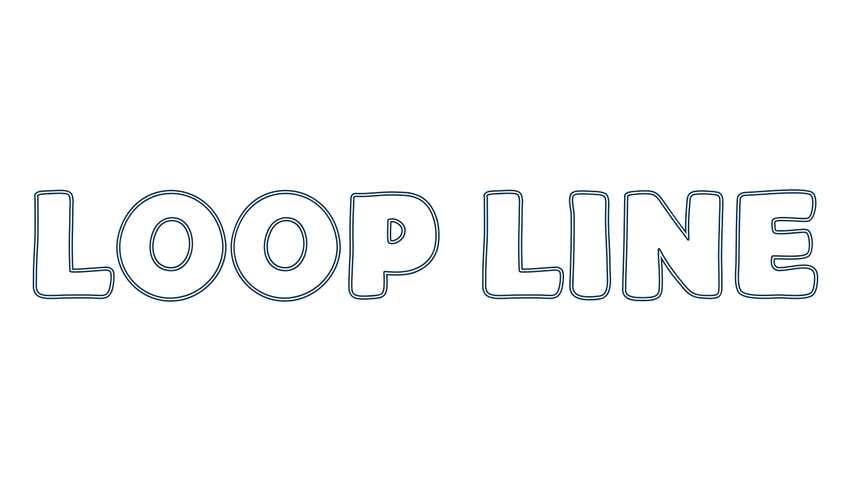 Loop Line, cartoon font preview