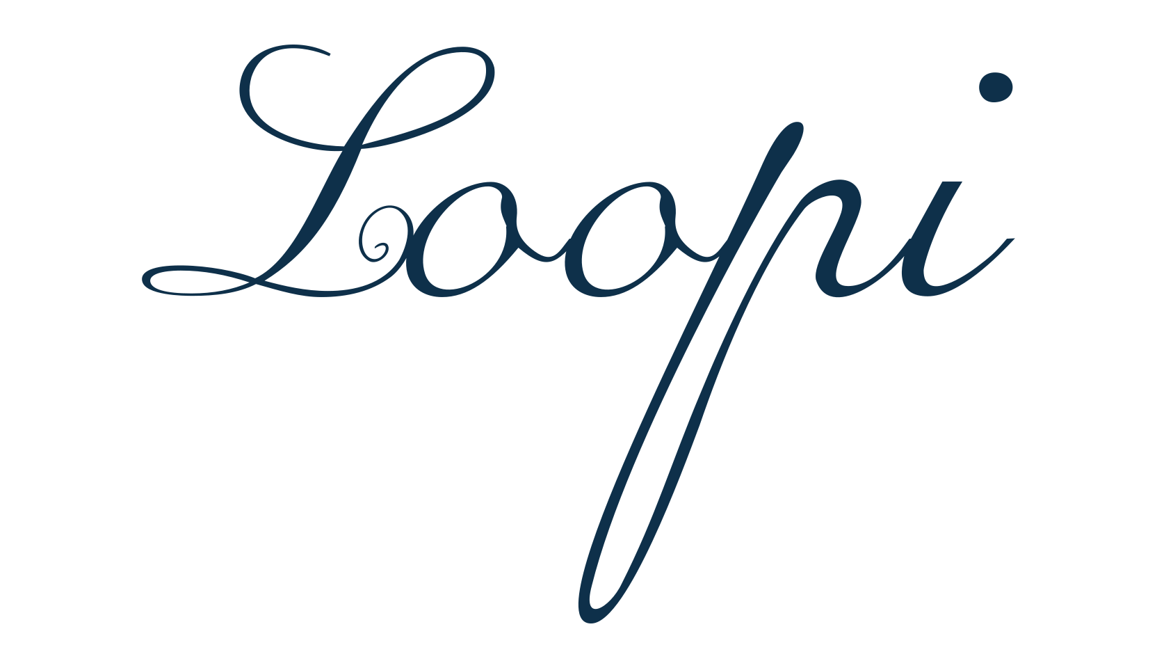 Loopi, calligraphy font preview