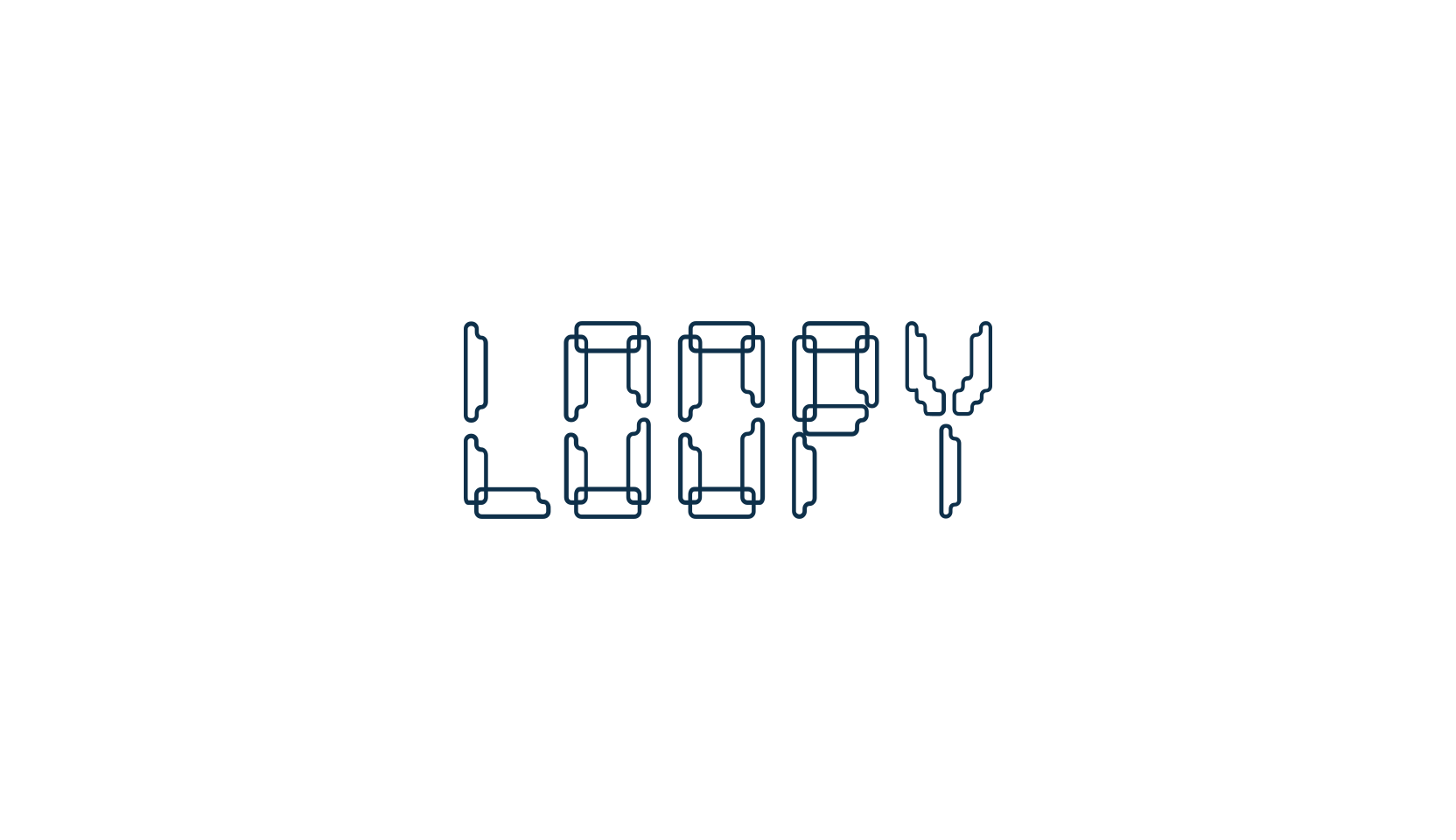 Loopy, techno lcd sci-fi font preview