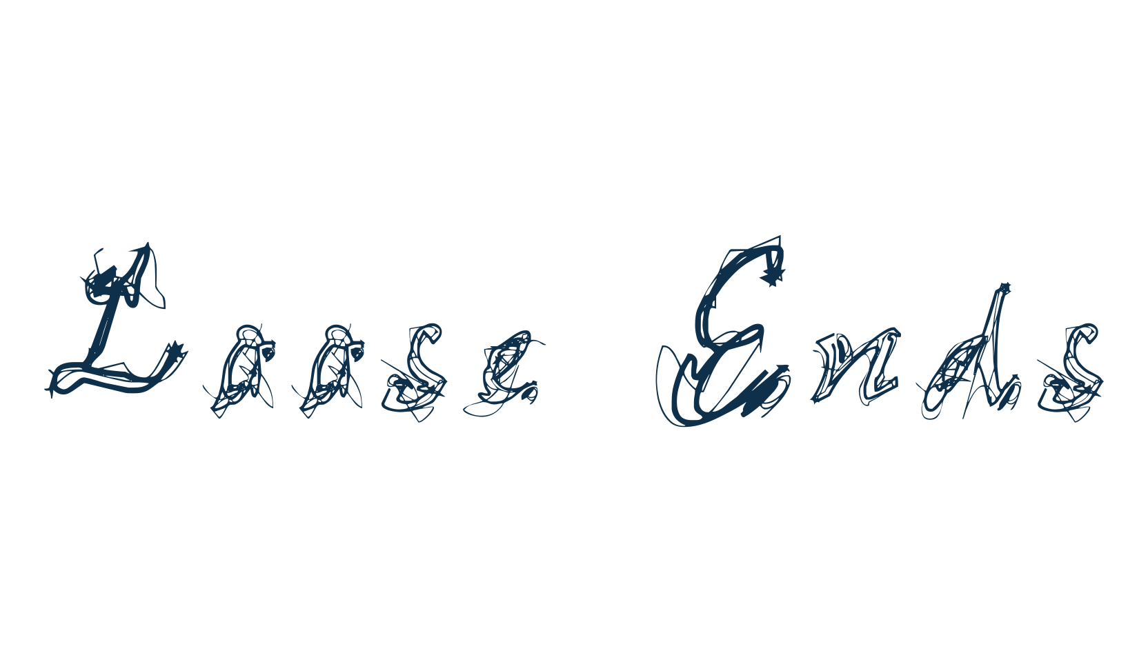 Loose Ends, script trash fancy decorative calligraphy font preview