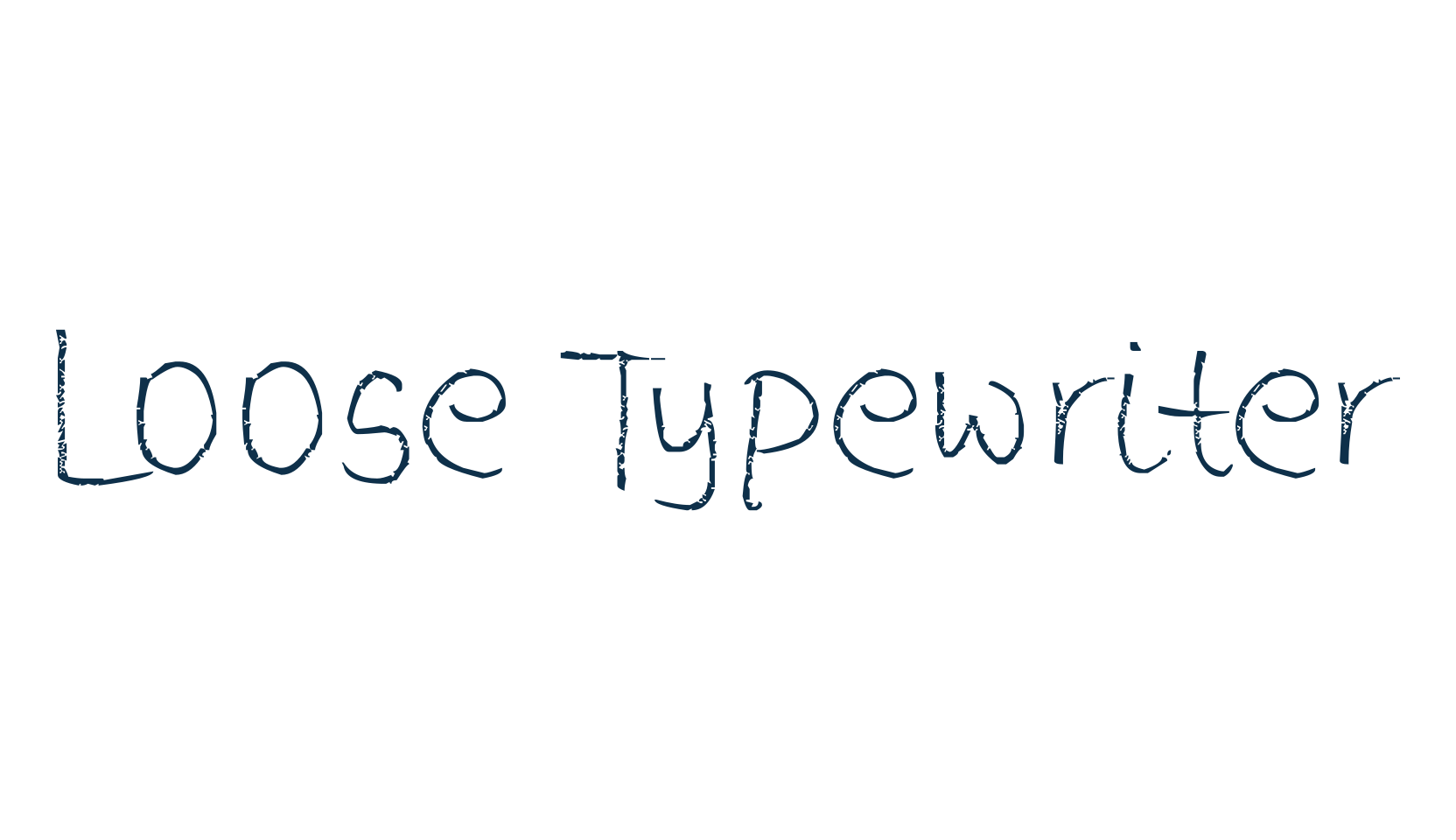 Loose Typewriter, handwriting font preview