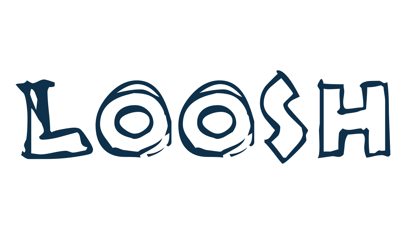 Loosh, script trash fancy decorative calligraphy font preview