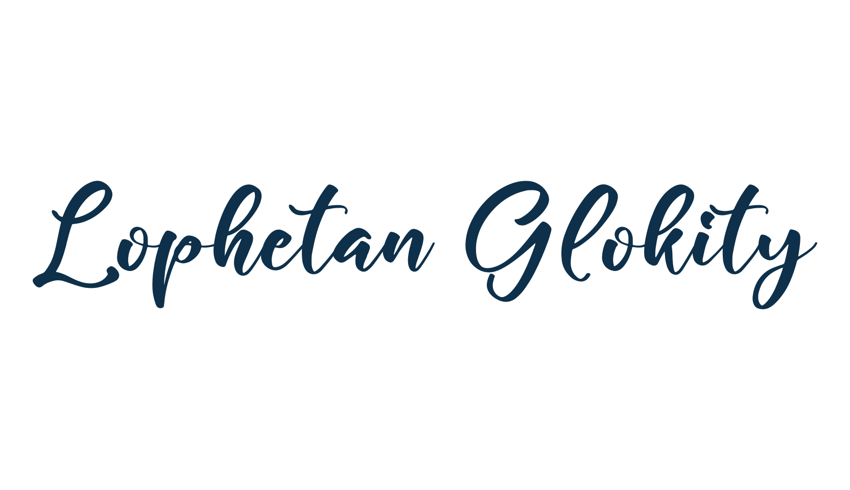Lophetan Glokity, script handwritten fancy decorative calligraphy font preview