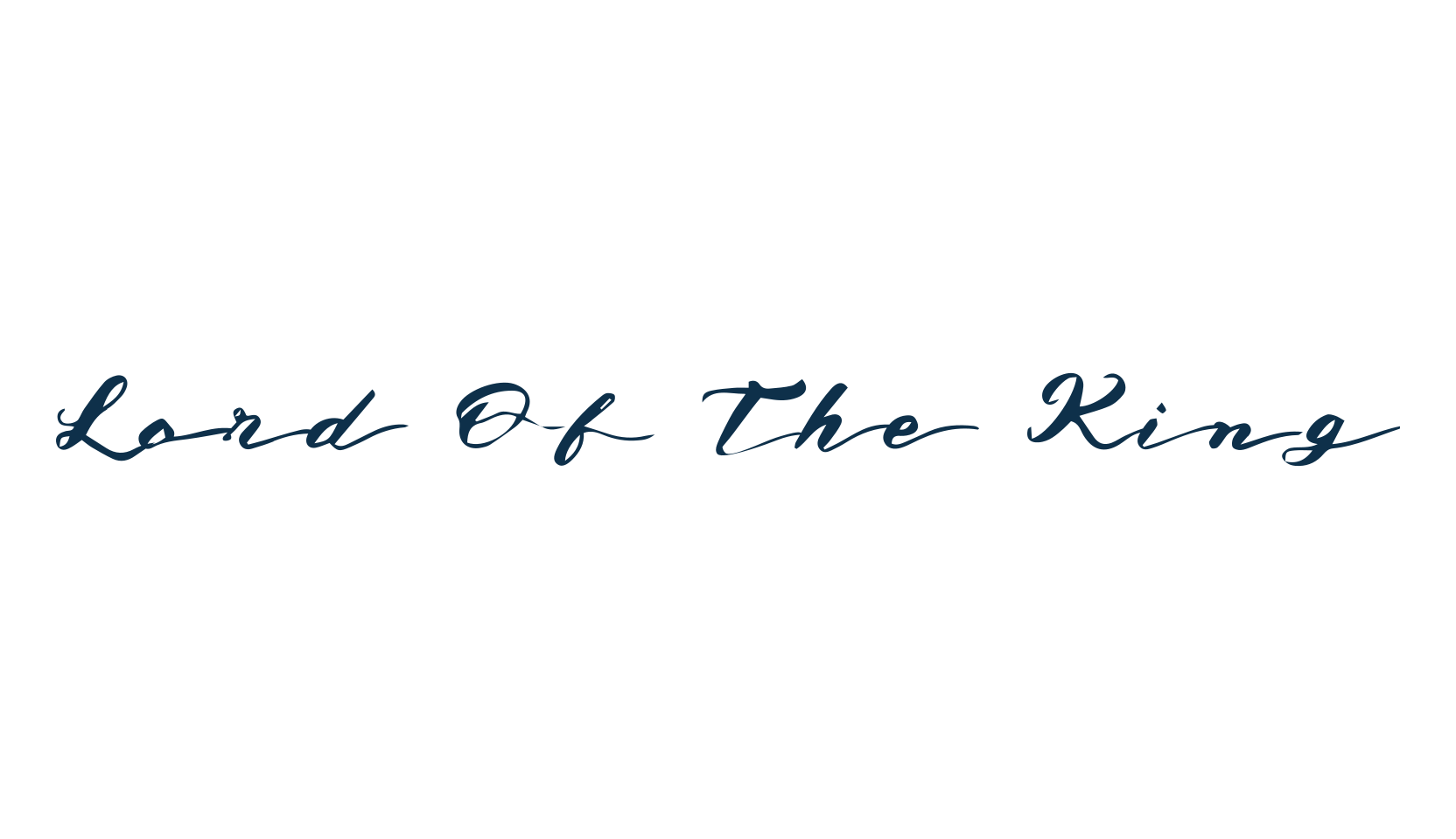 Lord Of The King, handwriting font preview
