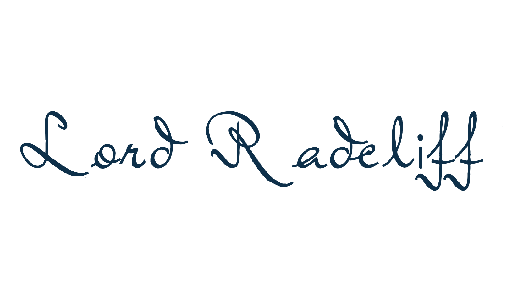 Lord Radcliff, script calligraphy fancy decorative font preview
