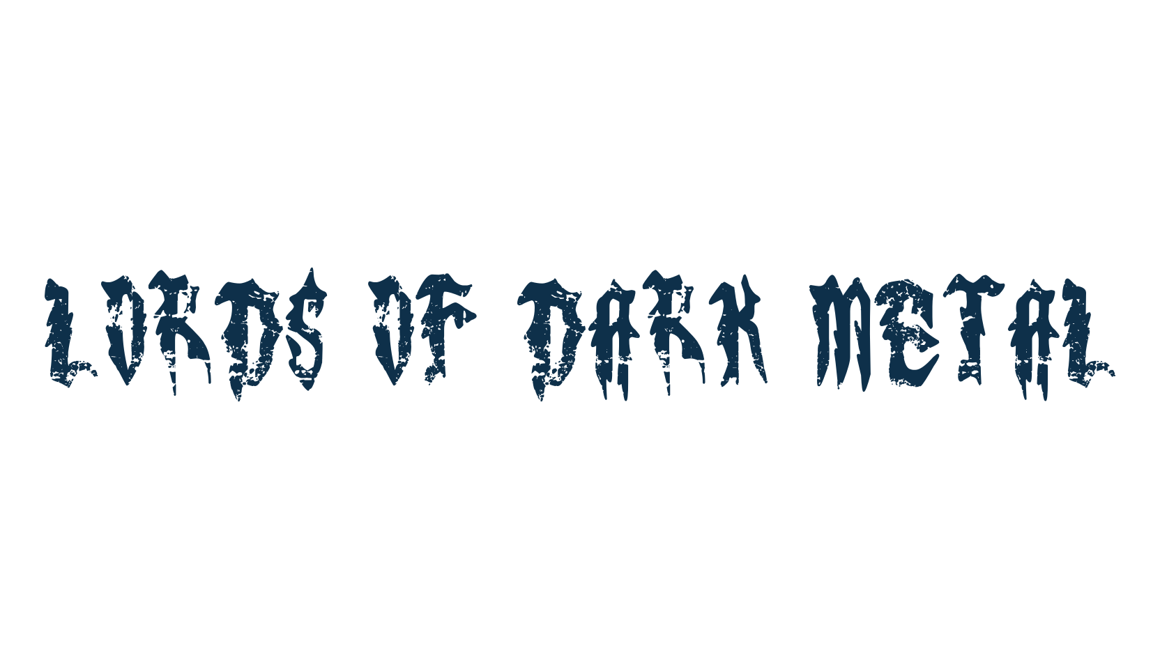 Lords of Dark Metal, gothic modern font preview