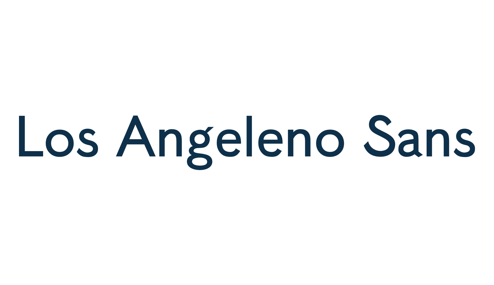 Los Angeleno Sans, basic sans serif font preview