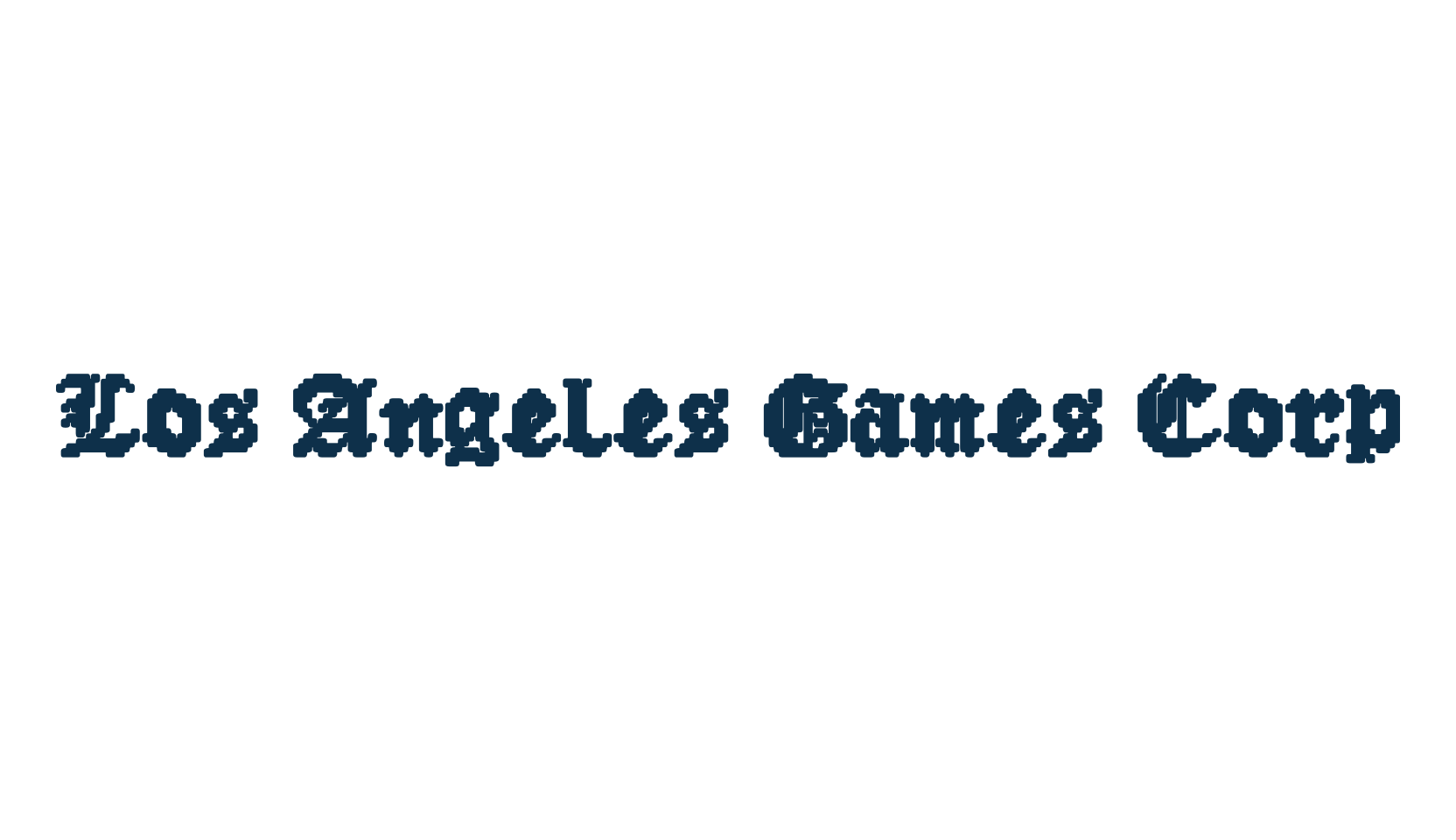 Los Angeles Games Corp, fancy various gothic font preview