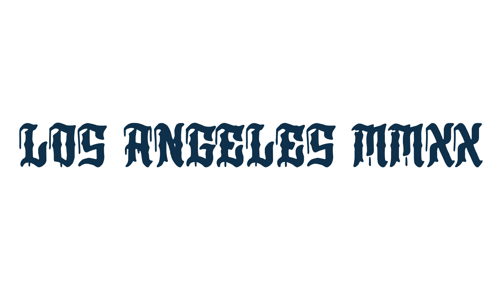 Los Angeles MMXX, fancy various gothic font preview