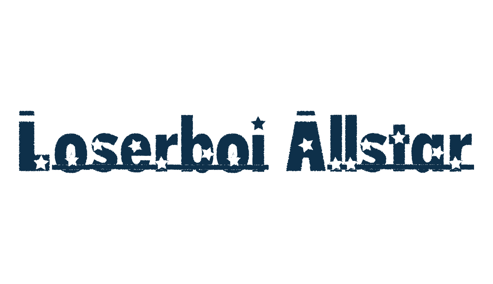 Loserboi Allstar, fancy decorative font preview