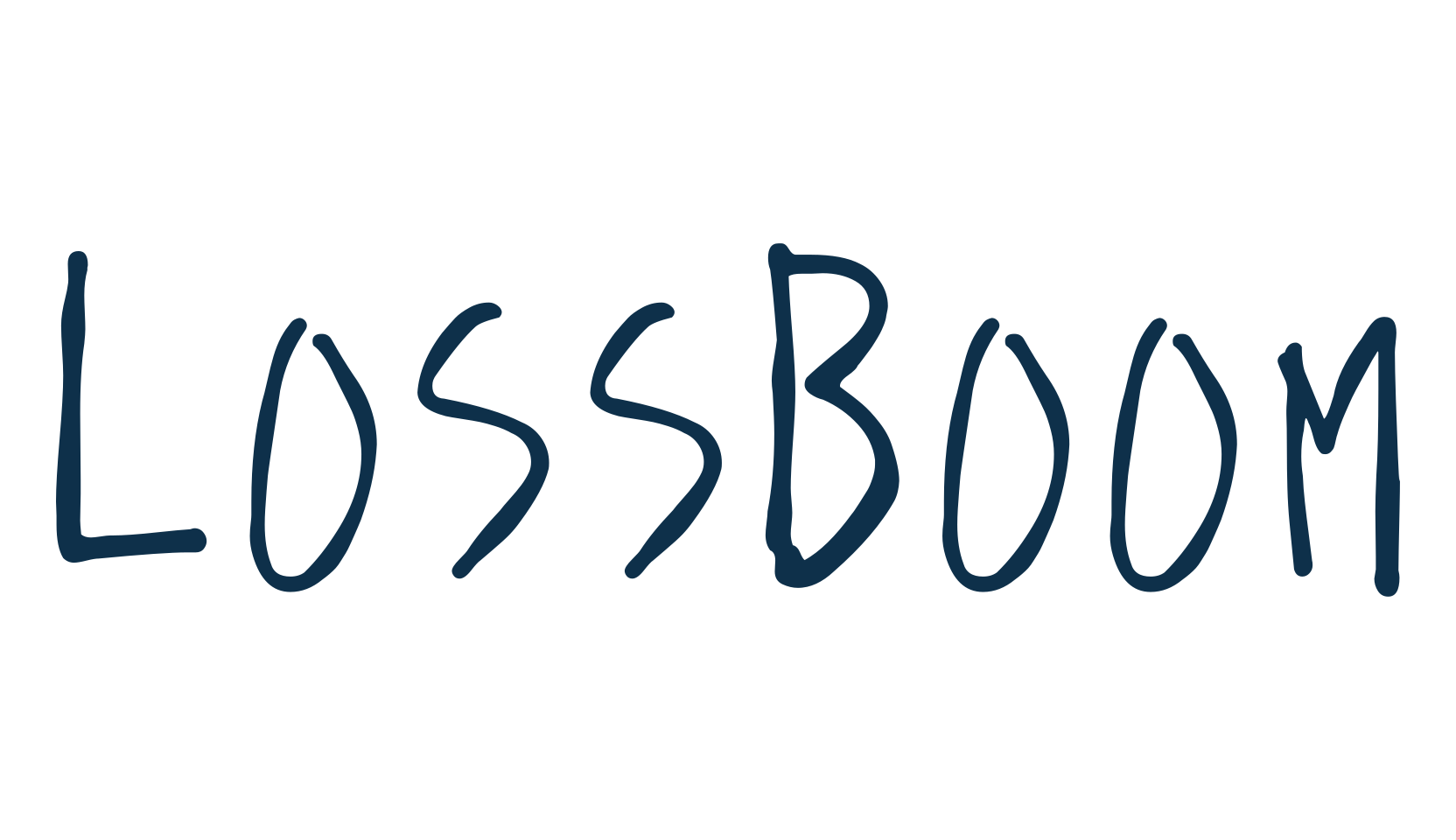 LossBoom, script handwritten fancy decorative calligraphy font preview