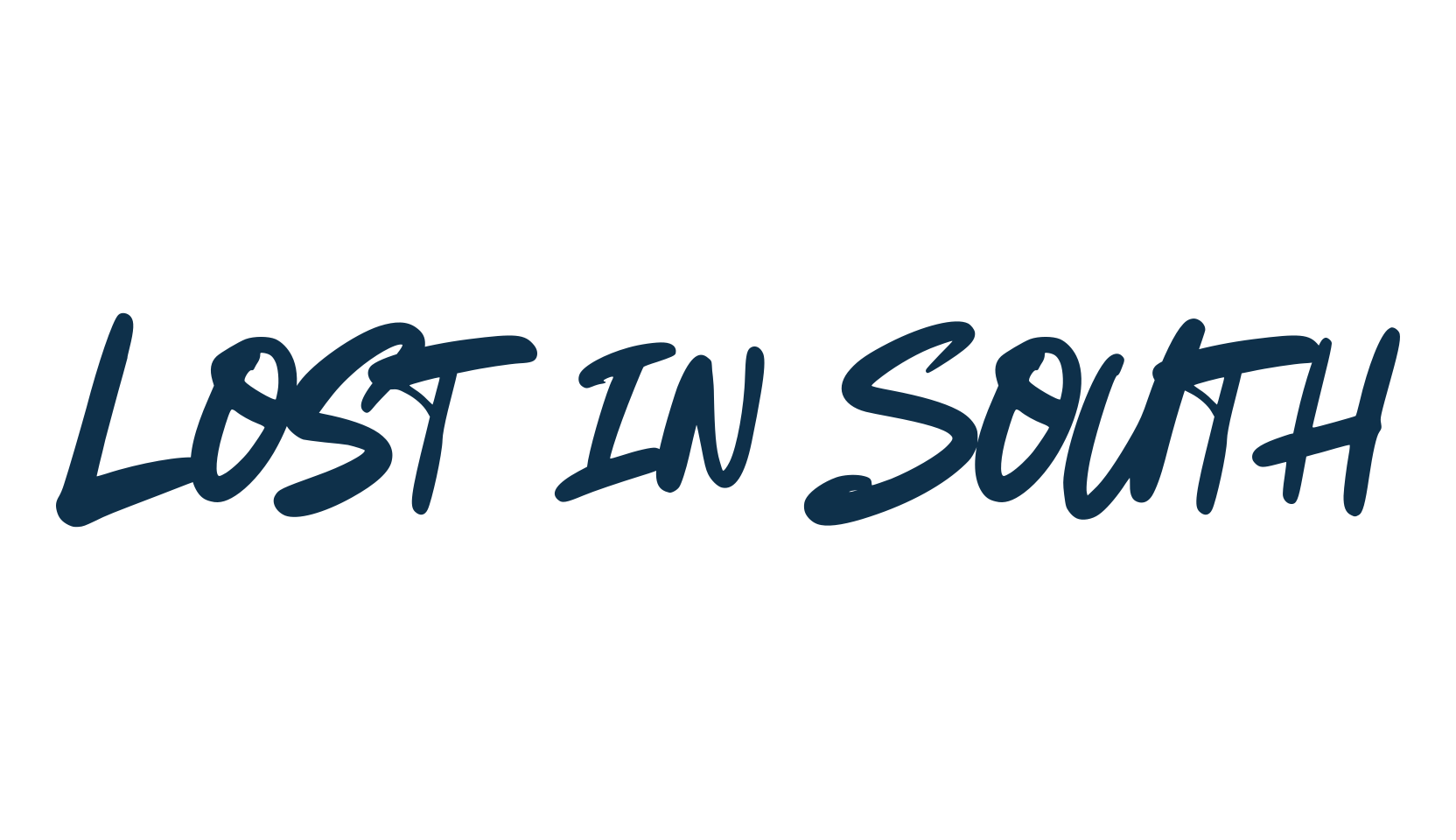 Lost in South, brush font preview