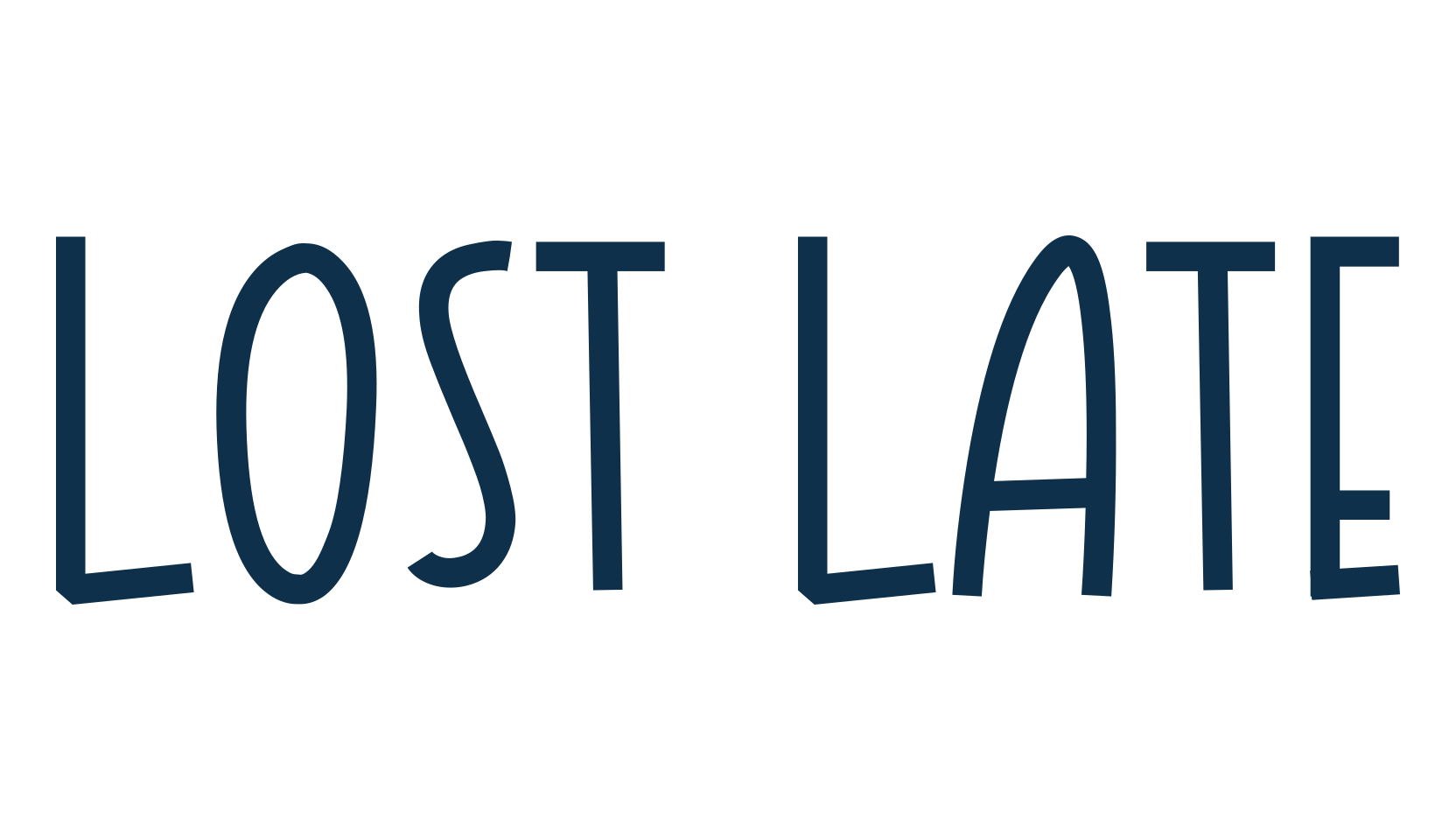Lost Late, cartoon font preview
