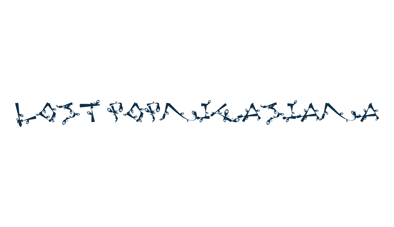 Lost Popnicasiana, fancy decorative font preview