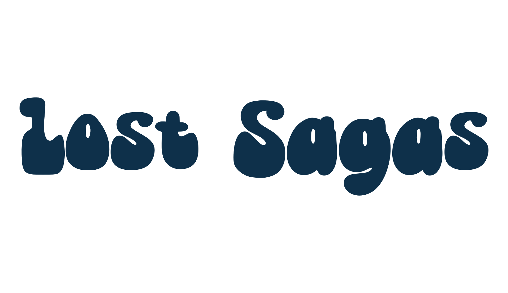 Lost Sagas, fancy groovy decorative font preview