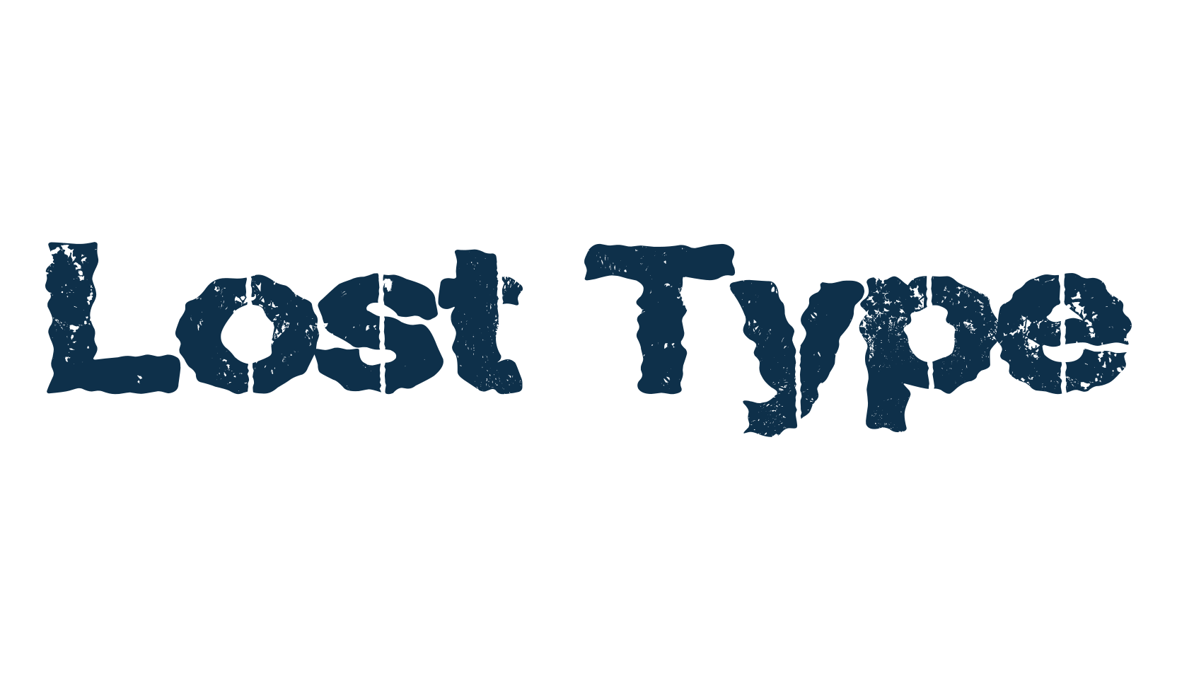 Lost Type, stencil, army font preview