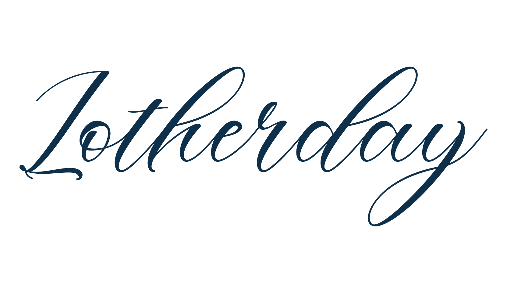 Lotherday, script calligraphy fancy decorative font preview