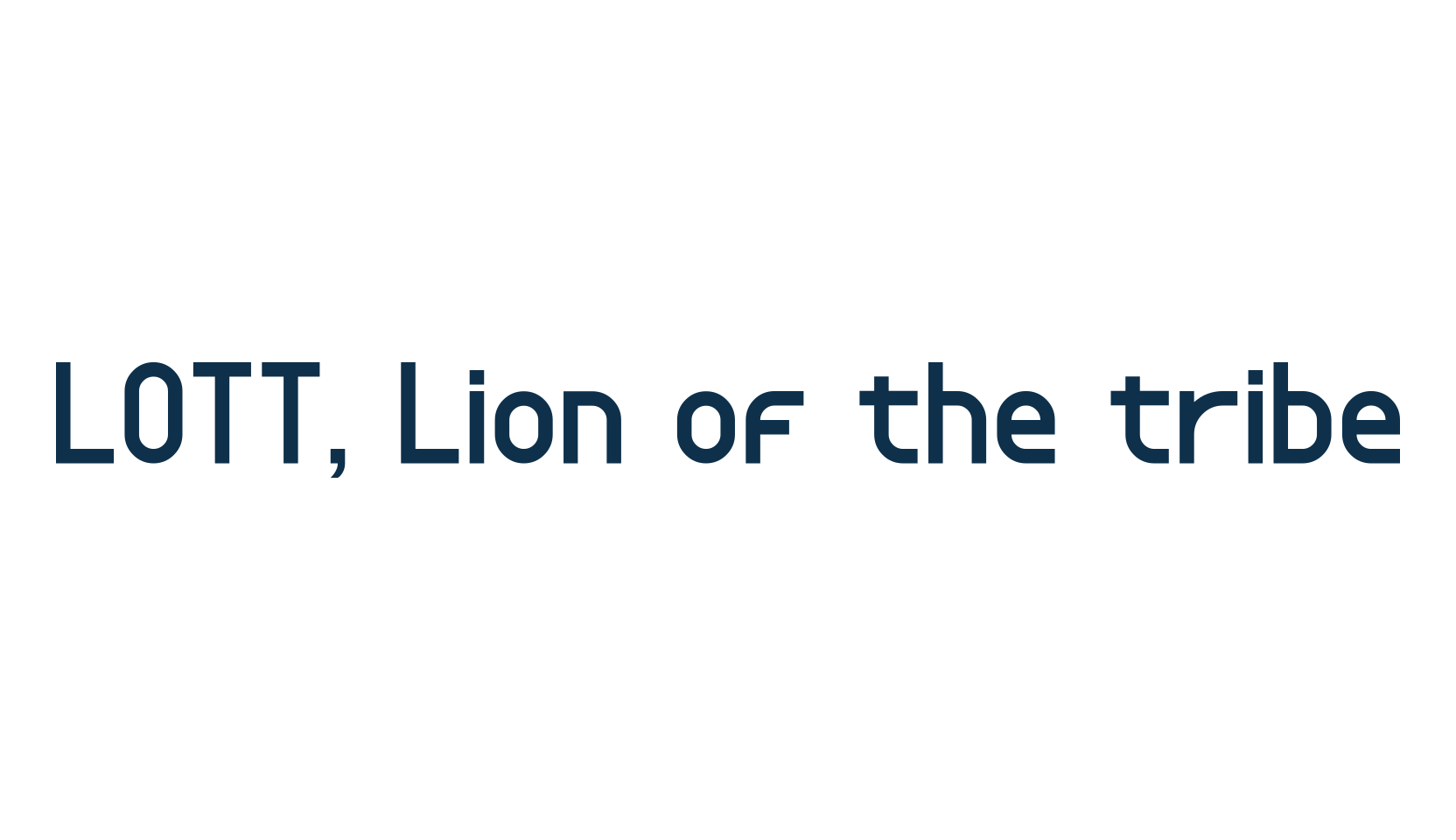 LOTT, Lion of the tribe, sans serif font preview