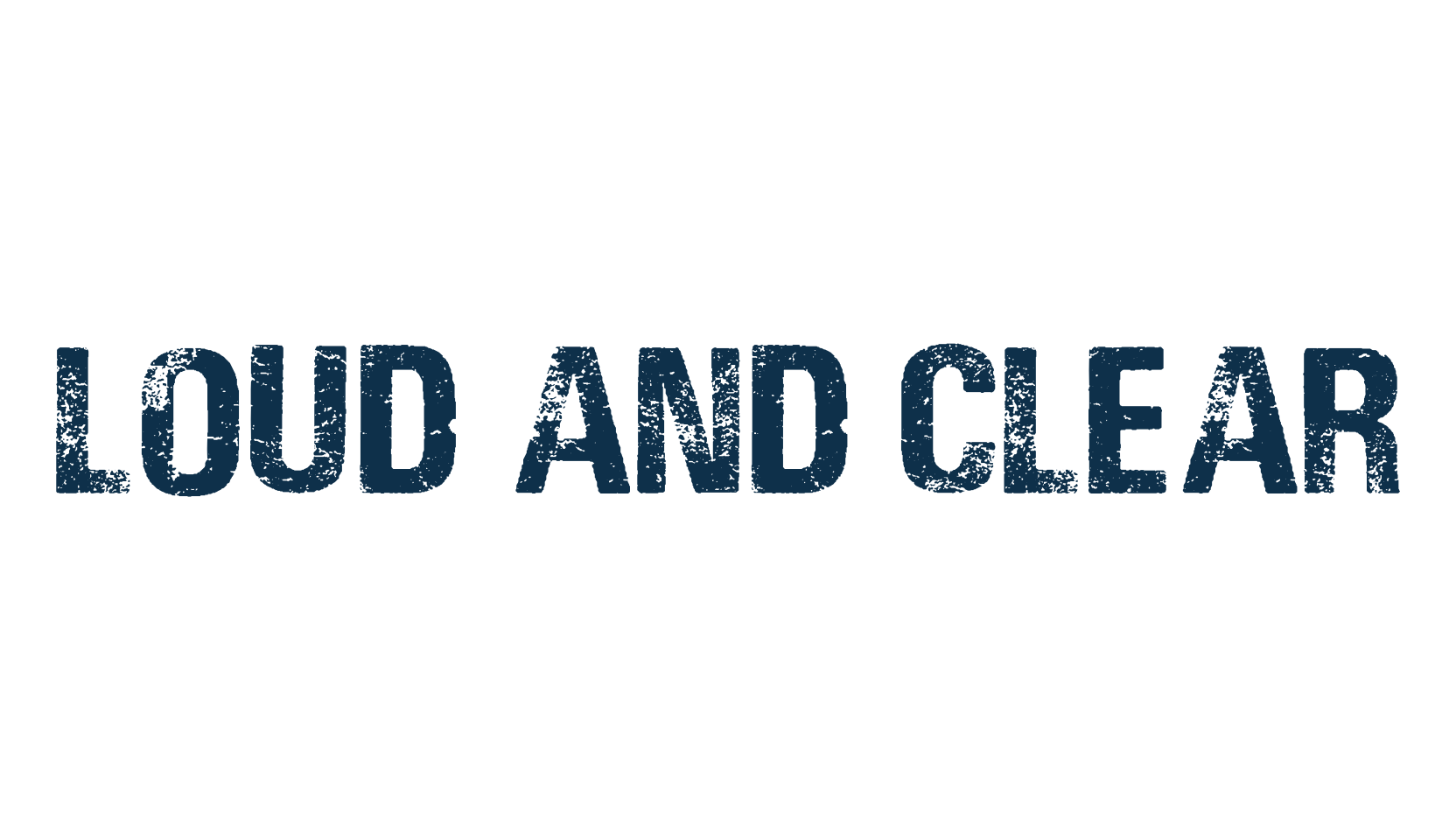 Loud and Clear, fancy eroded decorative font preview