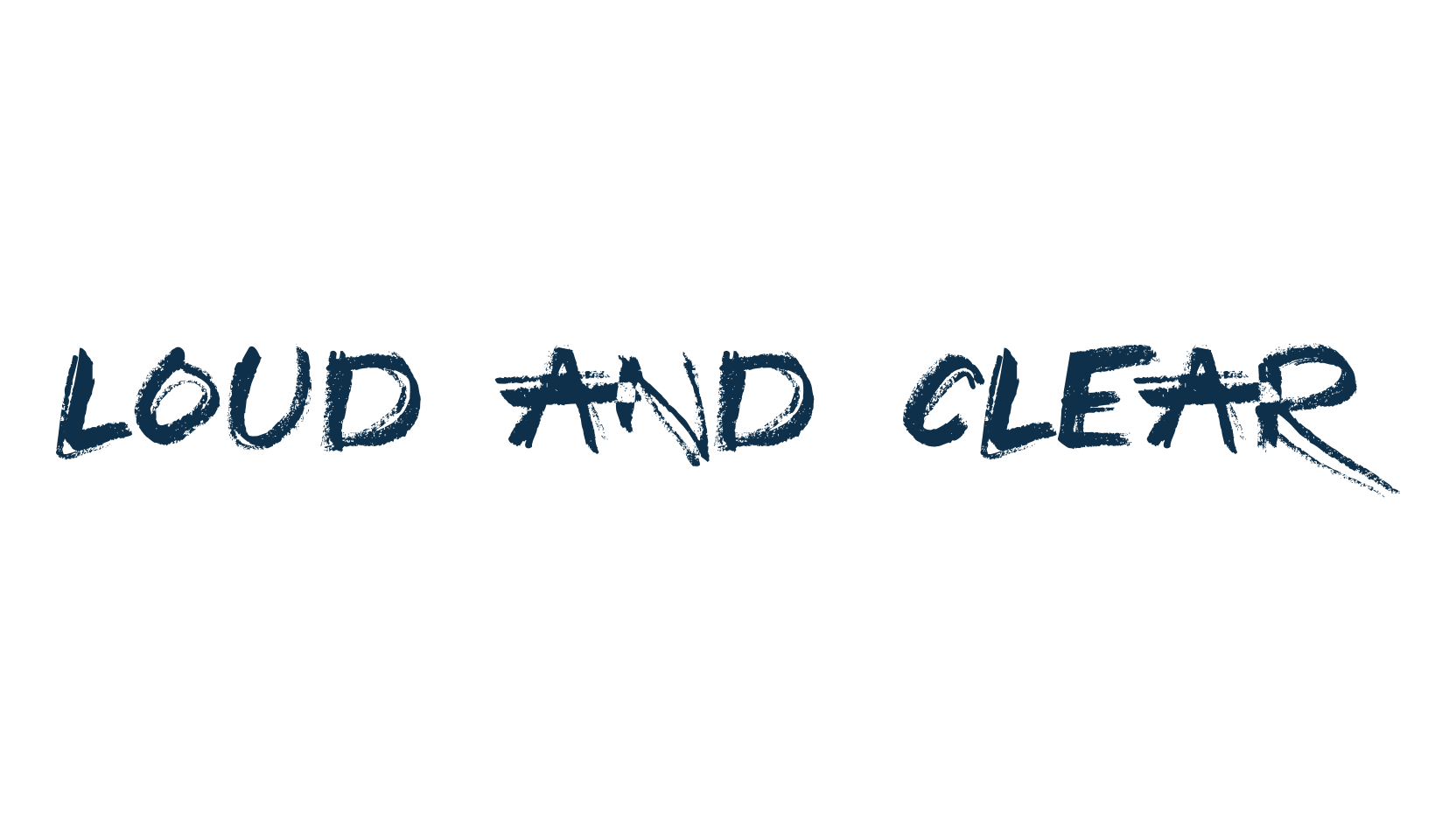 Loud and Clear (loud-and-clear), trash font preview