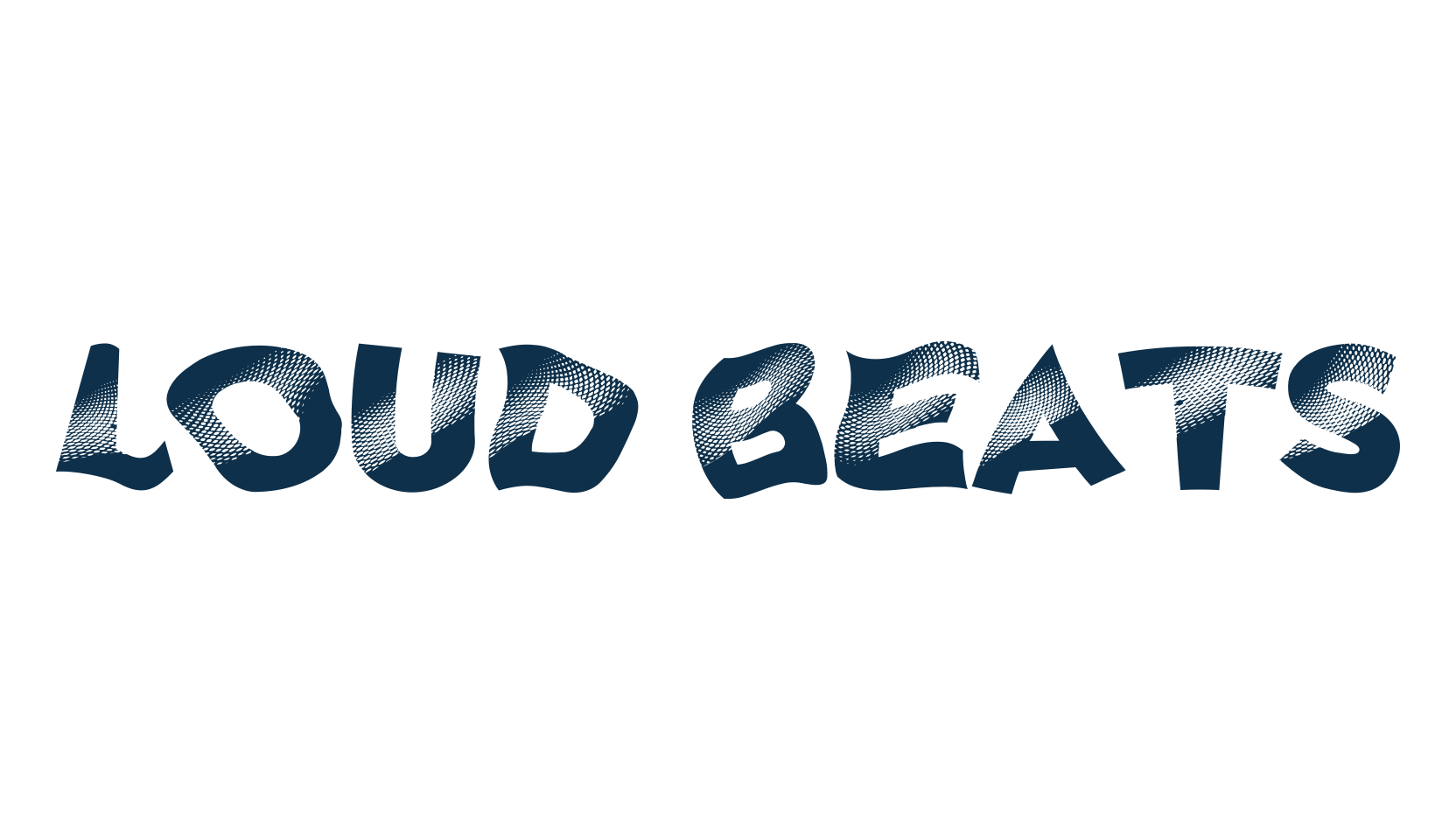 Loud Beats, distorted font preview