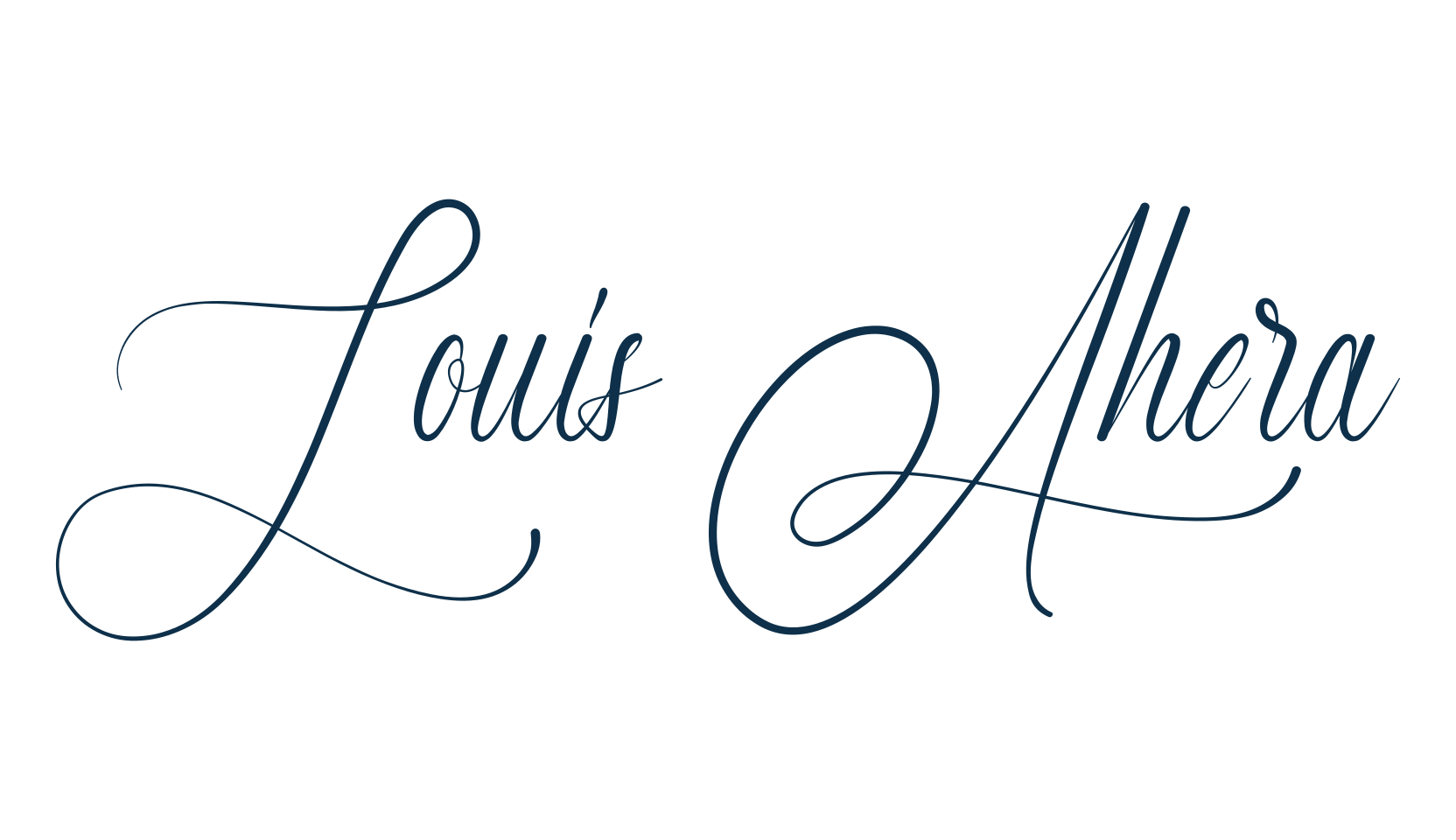 Louis Ahera, calligraphy font preview