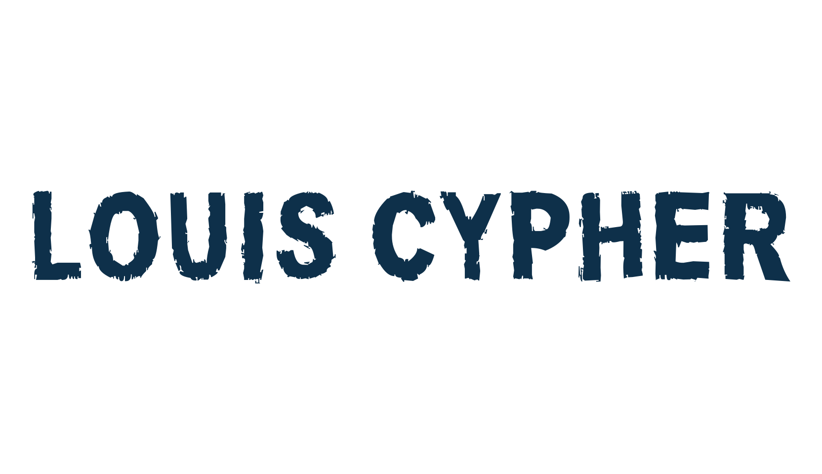 Louis Cypher, fancy eroded decorative font preview