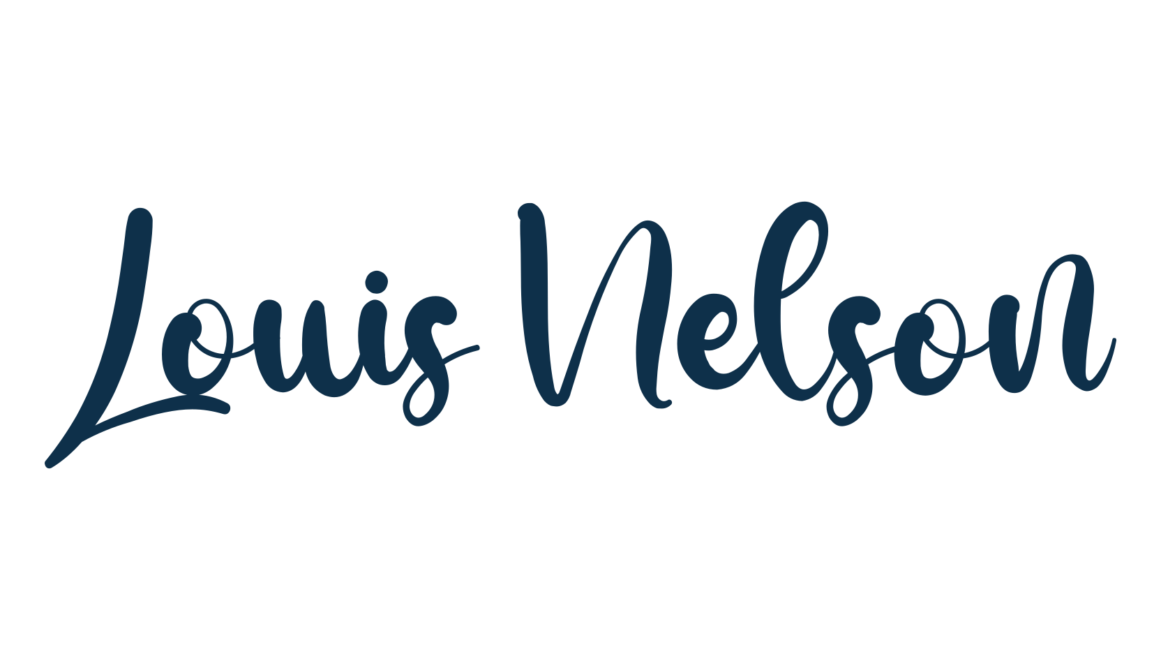 Louis Nelson, fancy decorative font preview