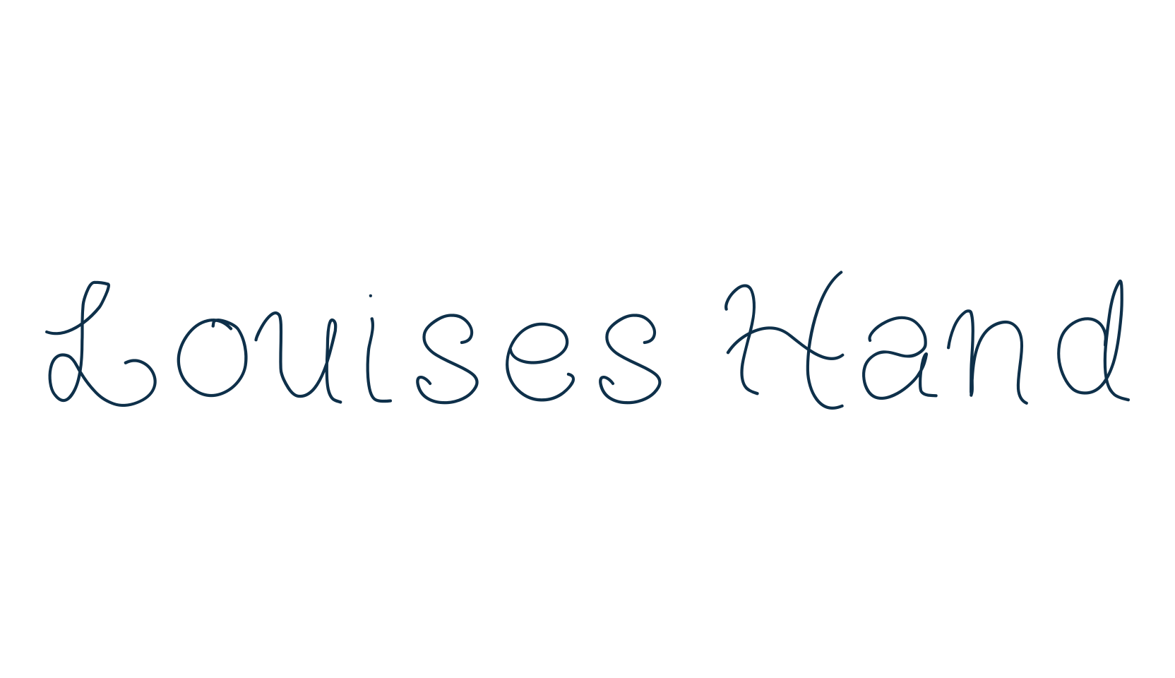 Louises Hand, script handwritten fancy decorative calligraphy font preview