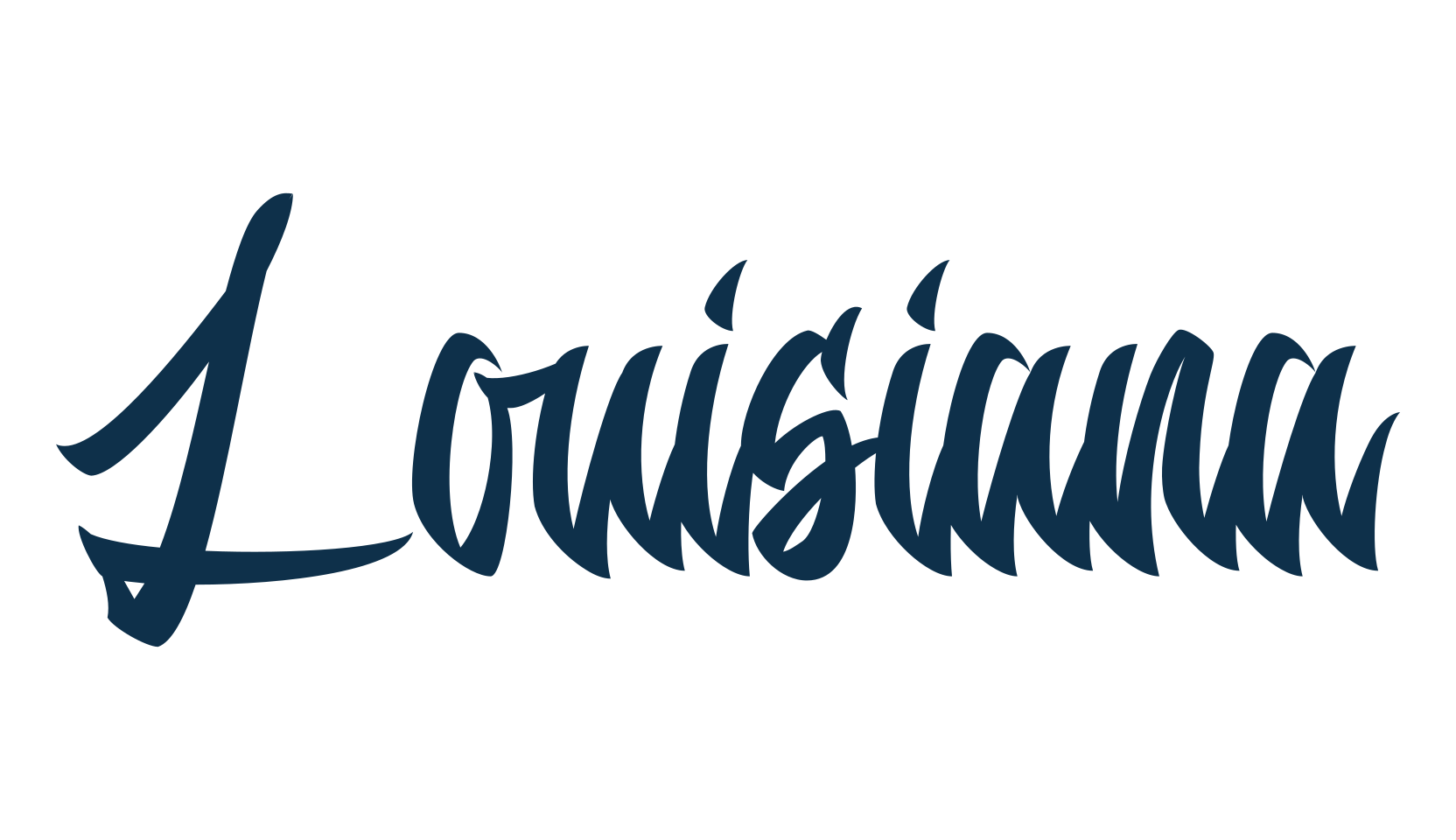 Louisiana, fancy decorative font preview